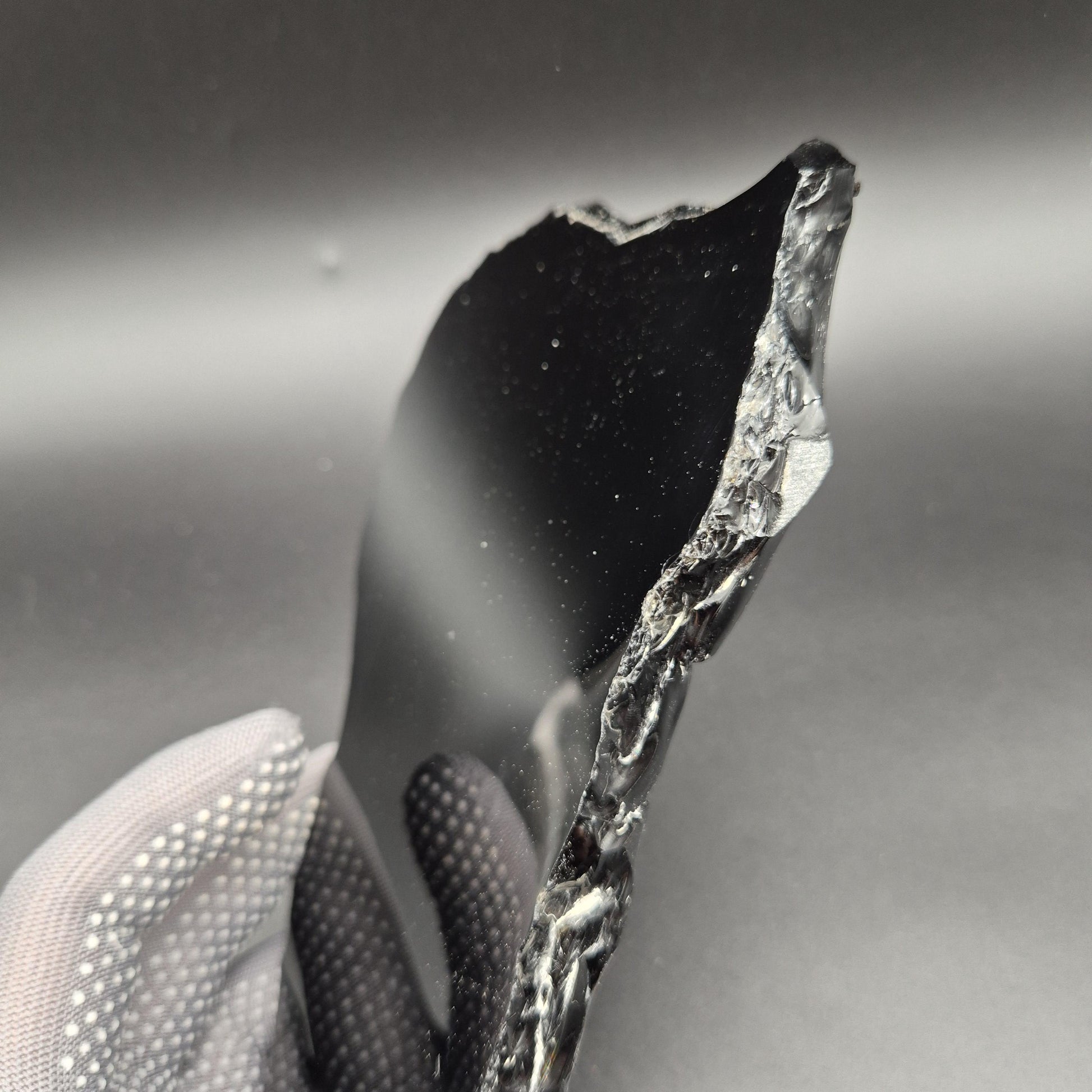 Black Obsidian Scrying Mirror 9x5 inch | Live Edge Polished Volcanic Glass Divination Mirror | 1.5 lbs Crystal Hoarder