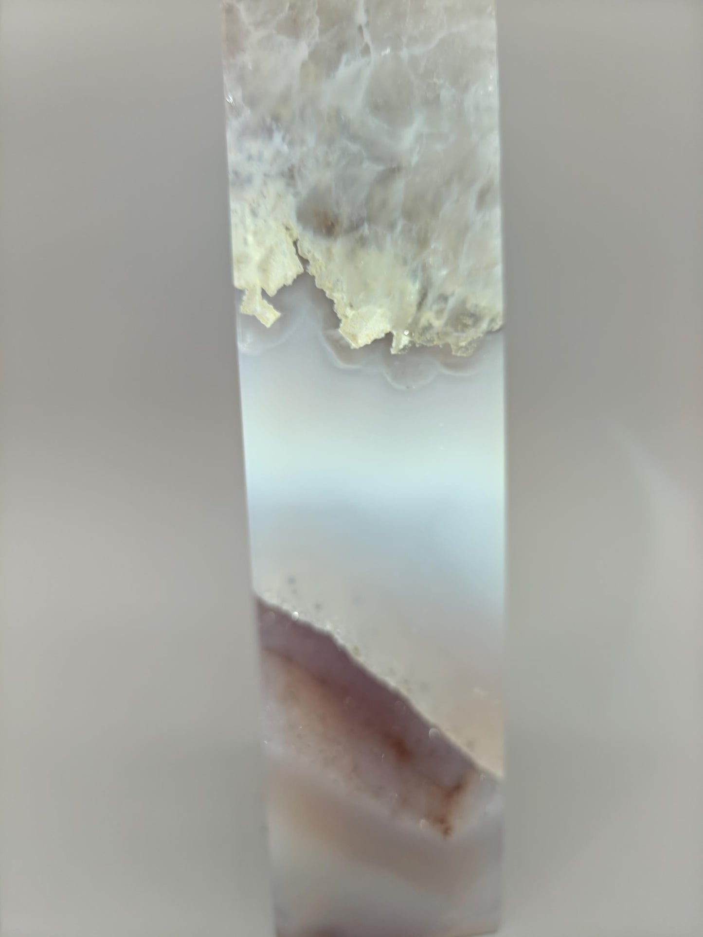 One-of-a-Kind Druzy Agate Tower - Floating Cutout Formation | Natural Crystal Point | 2.34 lbs | Optional Lighted Display Base Crystal Hoarder