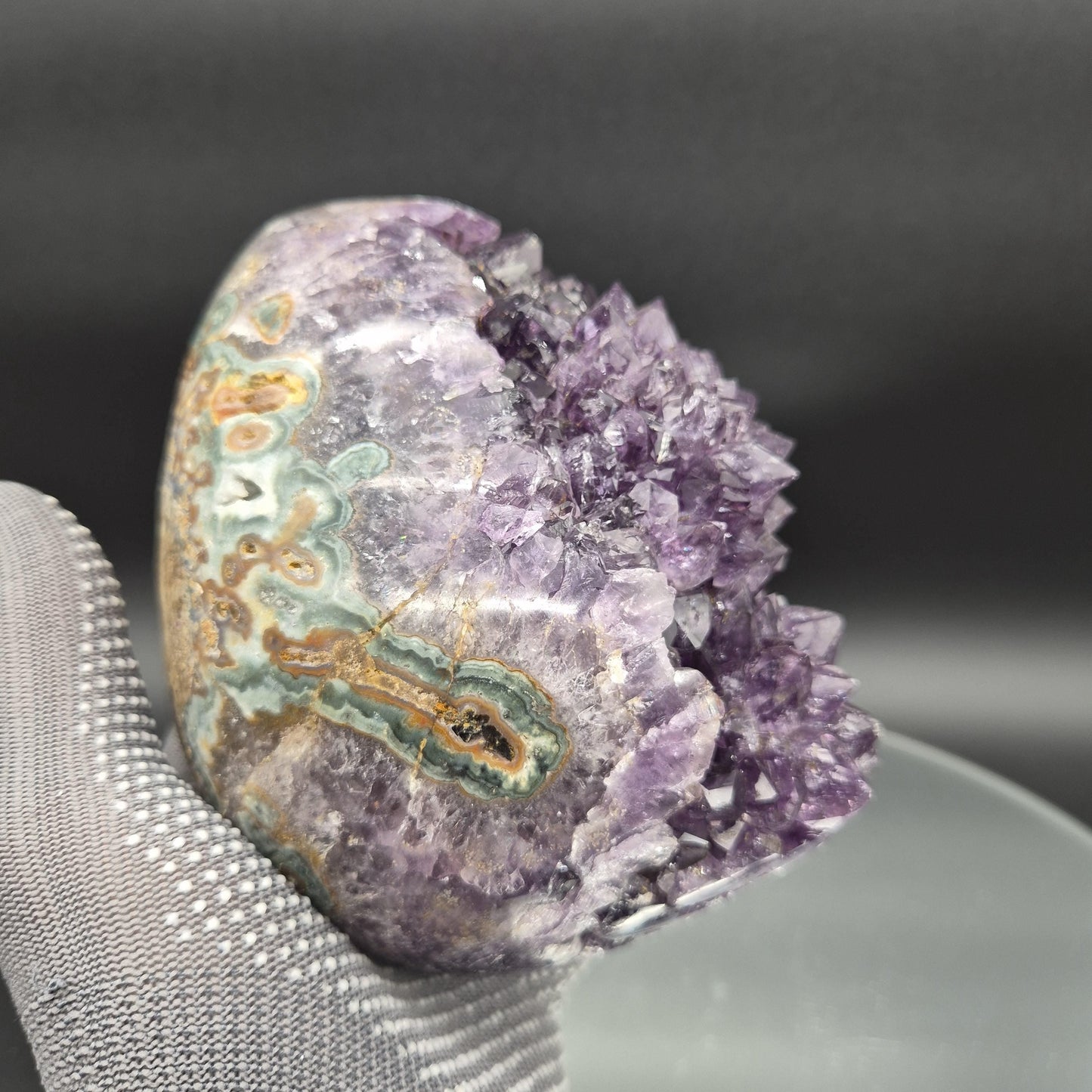 AAA+ Huge Amethyst Egg - Uruguay 5.17 lbs, 4.5 x 5in Crystal Hoarder
