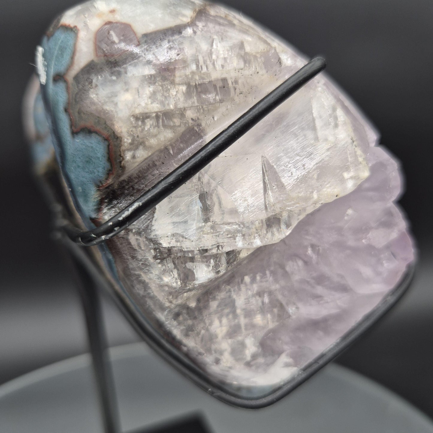 AAA+ Super Rare Amethyst Angel Wings with Green Blue Agate Brazil 7.5x6.5x2.5 4.41 lbs Crystal Hoarder