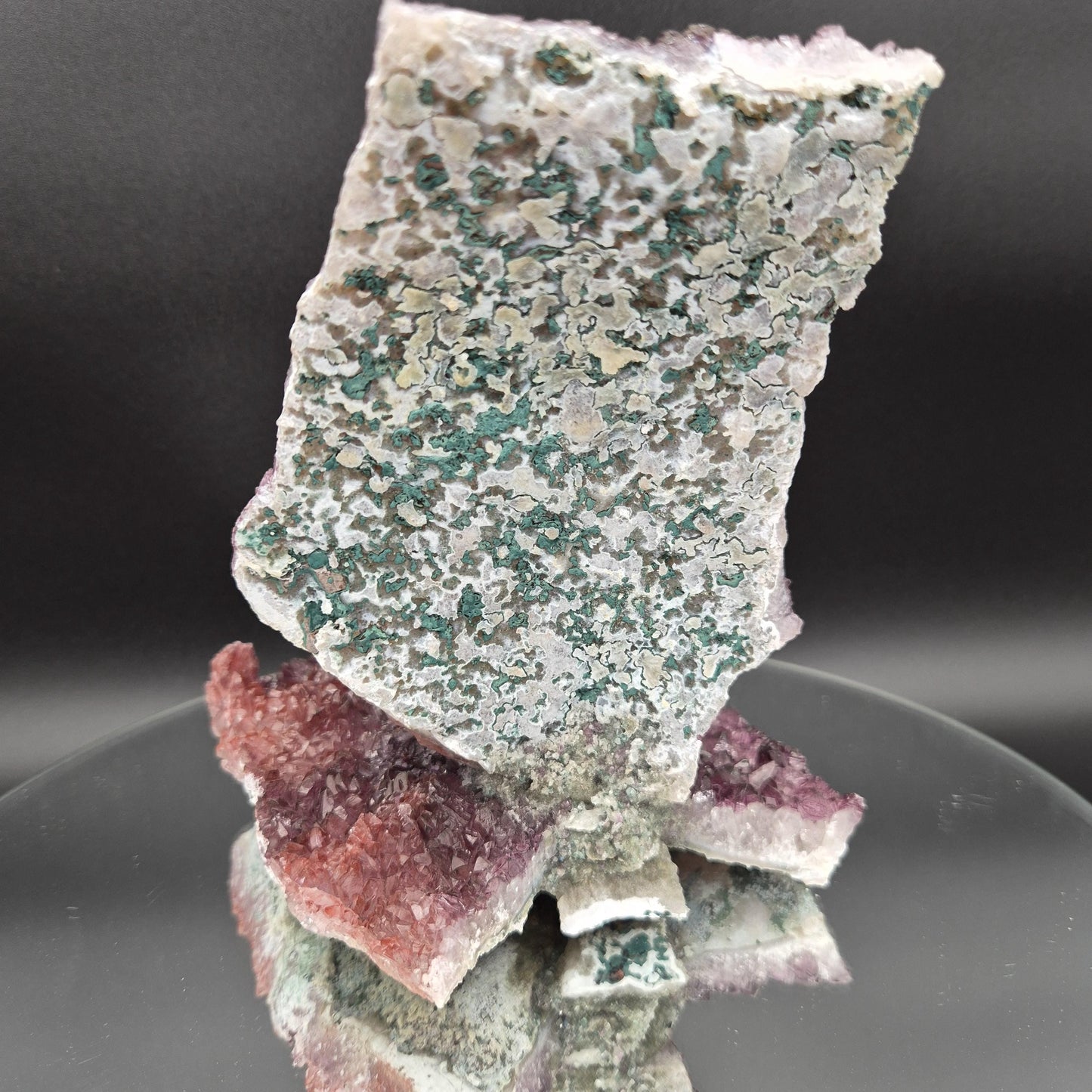 AAA+ Zeolite Amethyst Selenite Sculpture 7x7 | 2.5 lbs Crystal Cluster | Rare Mineral Specimen | Natural Home Decor | Healing Crystals Crystal Hoarder