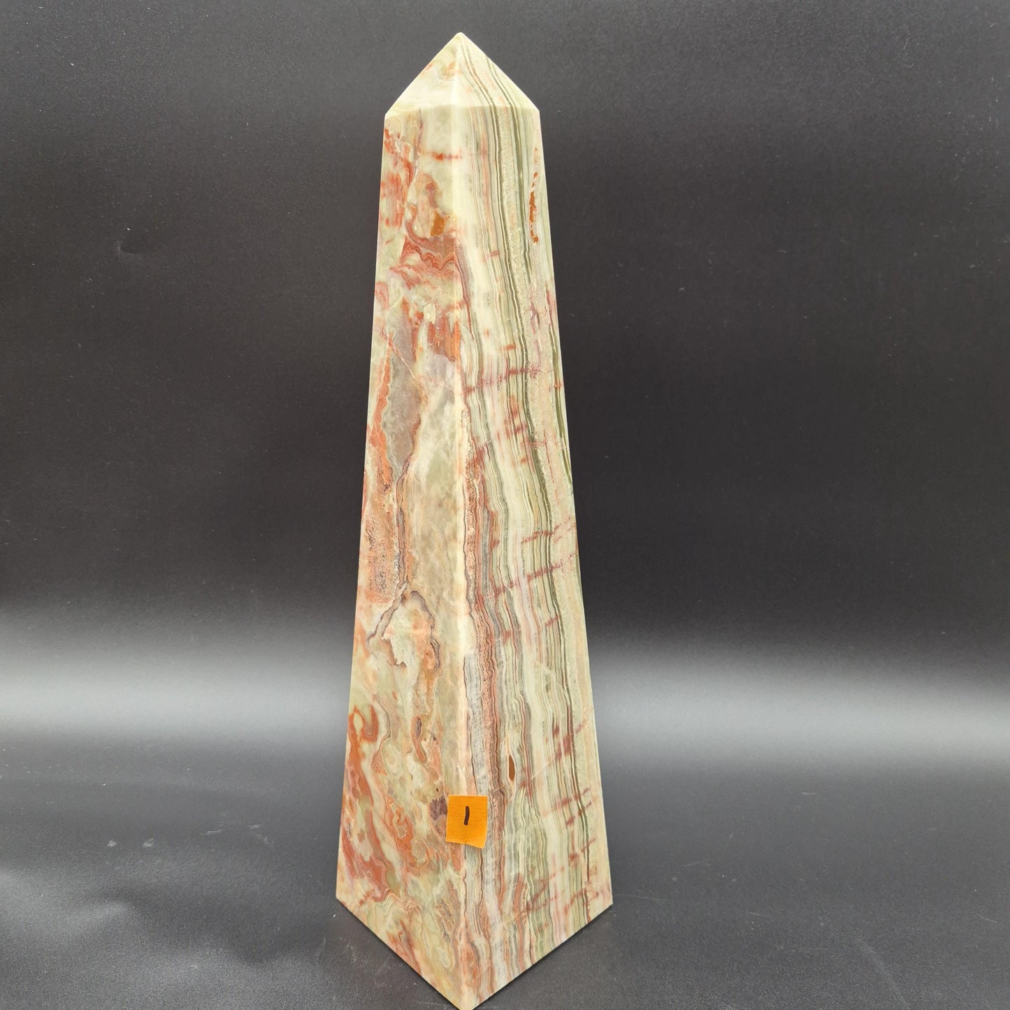 16 inch Polished Green Onyx Crystal Tower | Natural Stone Decor | Collector Specimen |  12lbs Crystal Hoarder