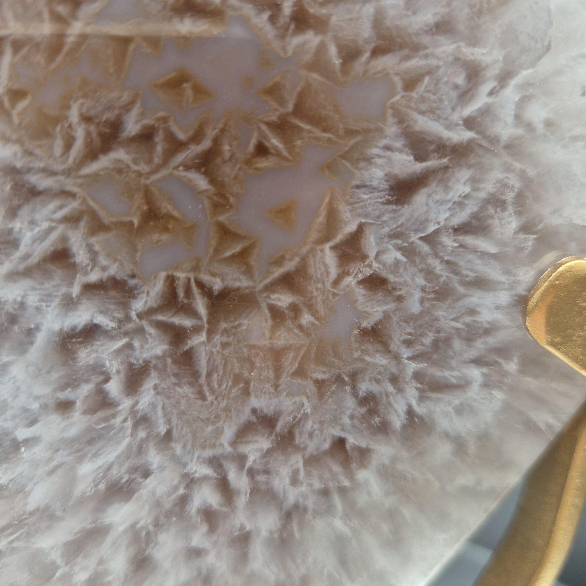 AAA+ Huge Sugar Druzy Hematite Agate Diamond on Gold Stand | Brazil Crystal Sculpture | 4.19 lbs Crystal Hoarder