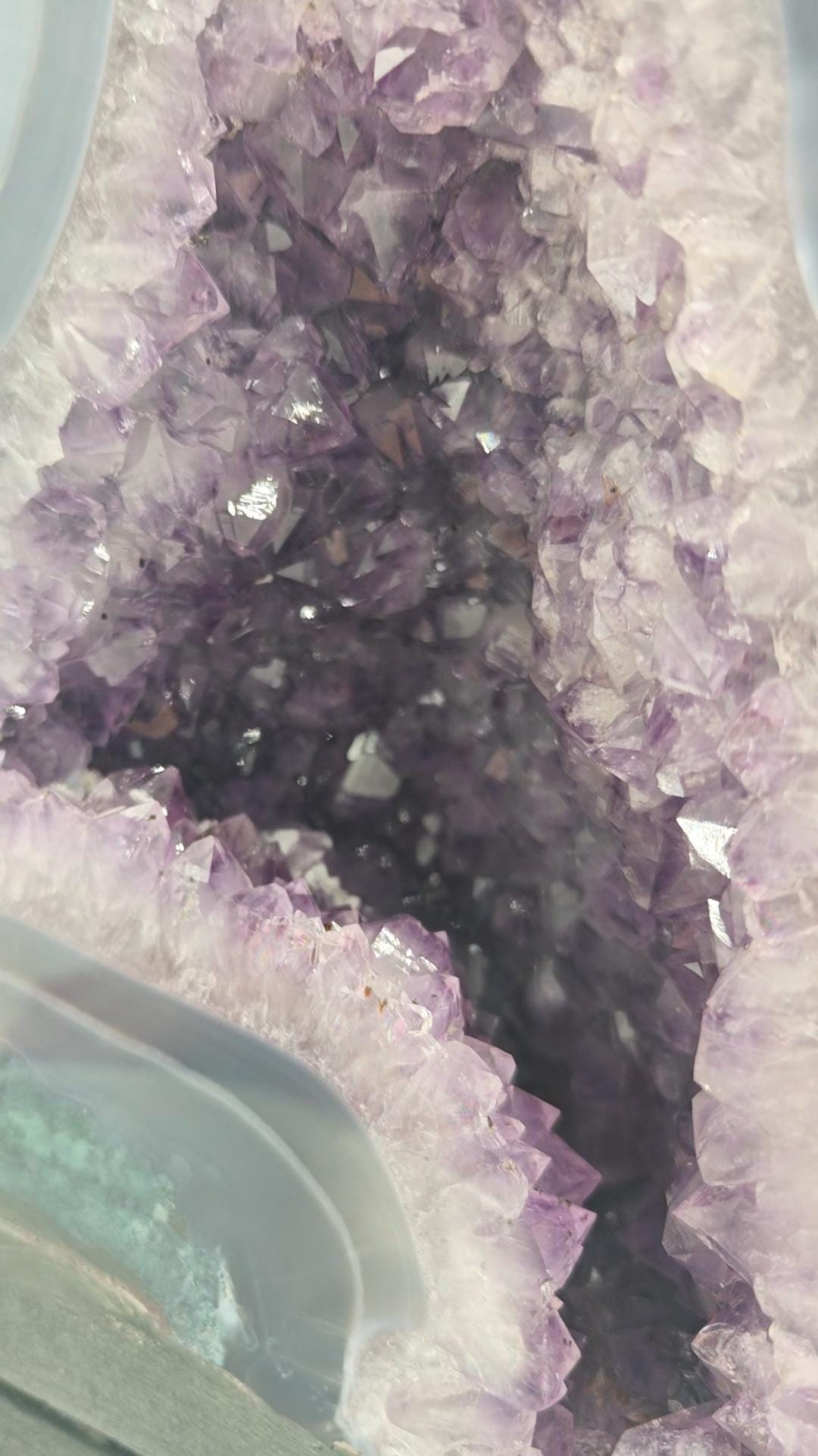 Rare Fully Polished Amethyst Cathedral with Flower Formation & Blue Banded Agate Crystal Hoarder
