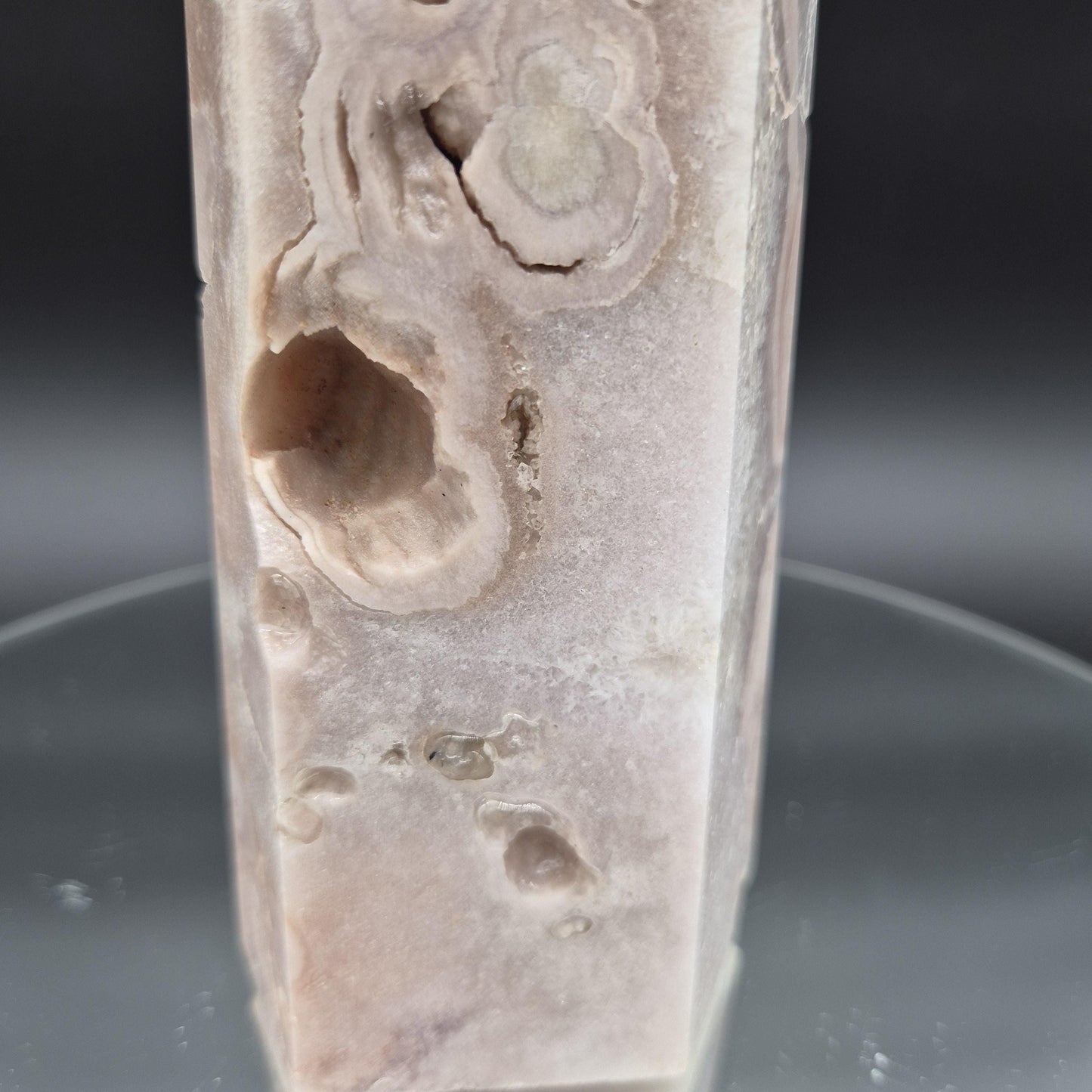 Pink Amethyst Flower Druzy Tower – 2.89 lb Polished Crystal Point – 9.5"x3"x2" Crystal Hoarder