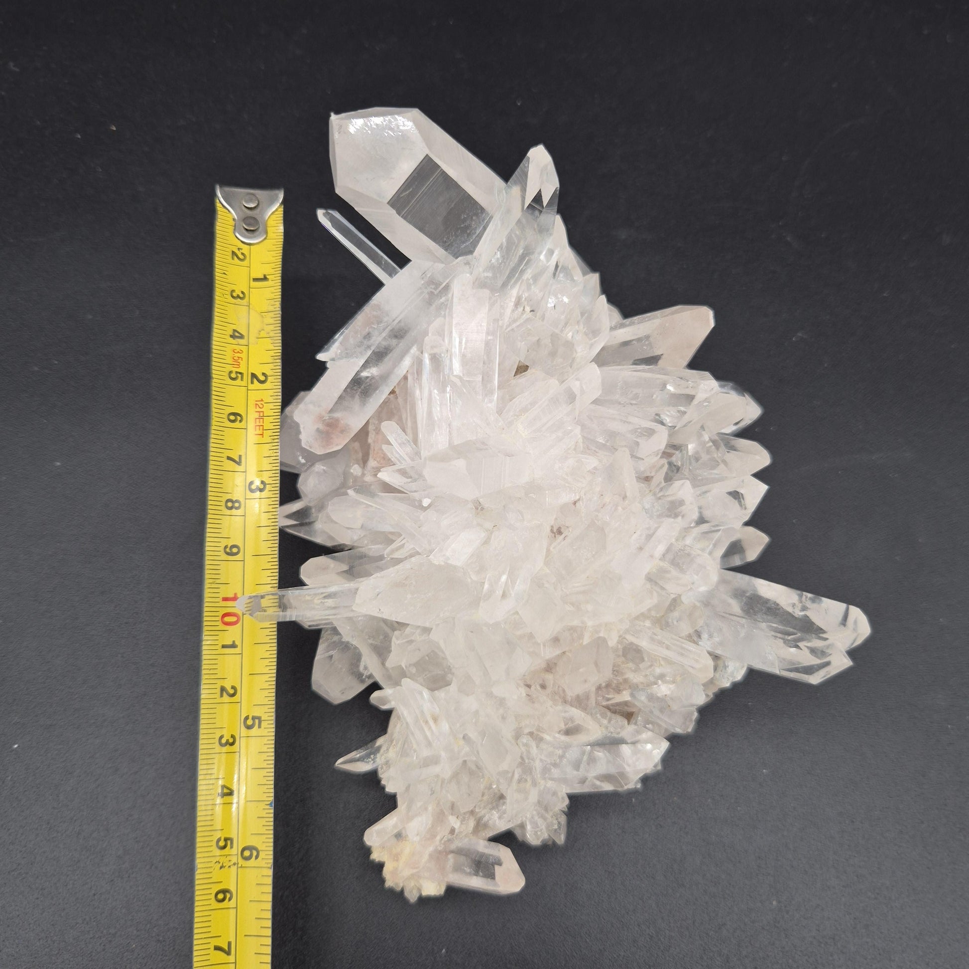 AAA+ Rare Water Clear Light Pink Lemurian Quartz Cluster Colombia 6x5x3.5 2.08 lbs Crystal Hoarder