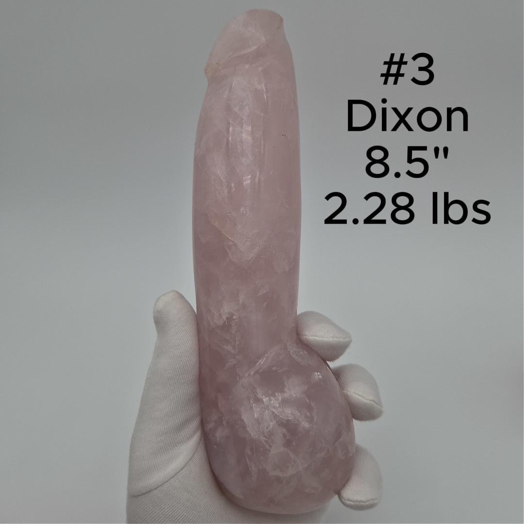 Rose Quartz Penis Sculpture - Unique Hand-Carved Crystal Art Optional LED Display Stand Crystal Hoarder