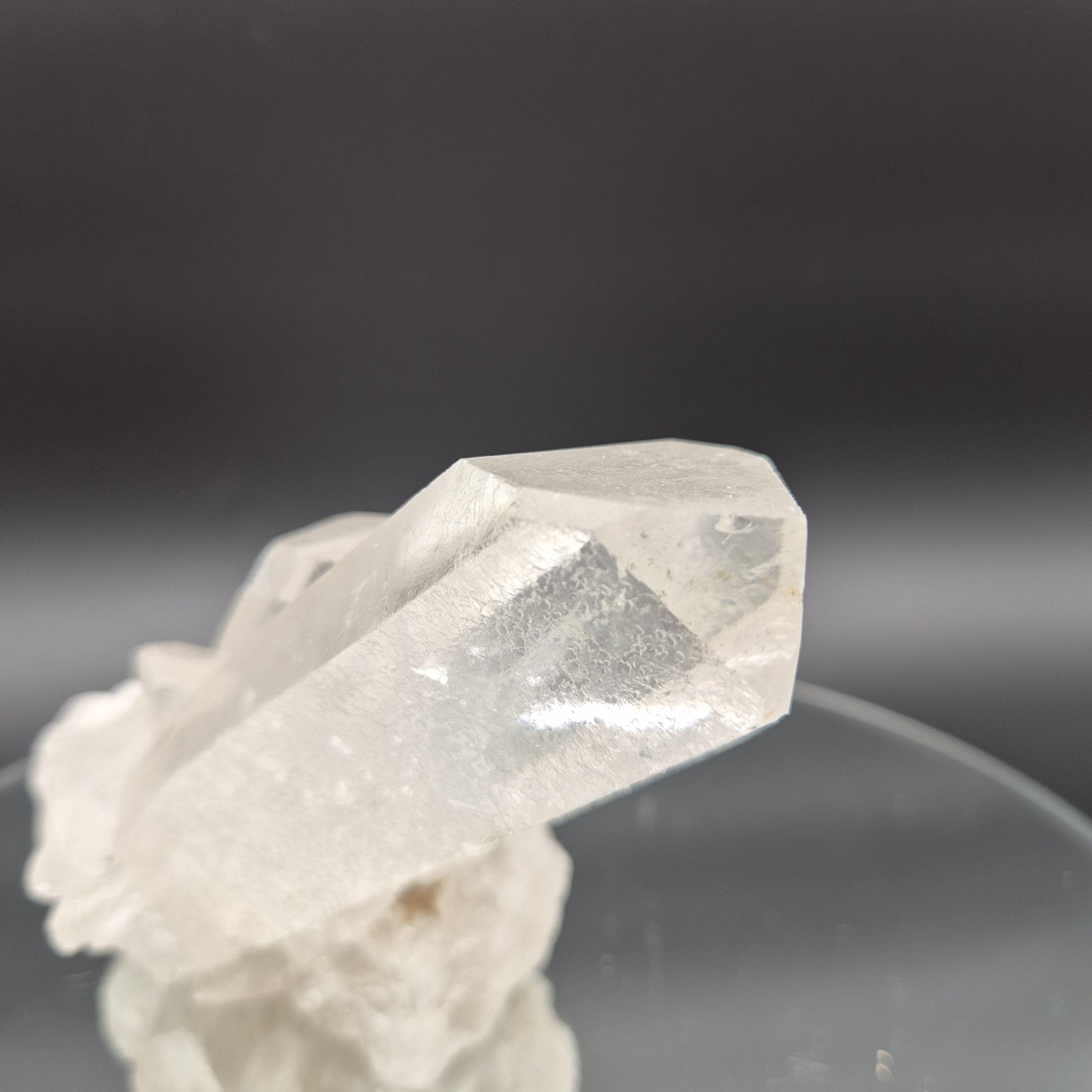 Quartz Cluster with Huge Point – Brazil – Large Natural Crystal Specimen 2.27lbs Crystal Hoarder