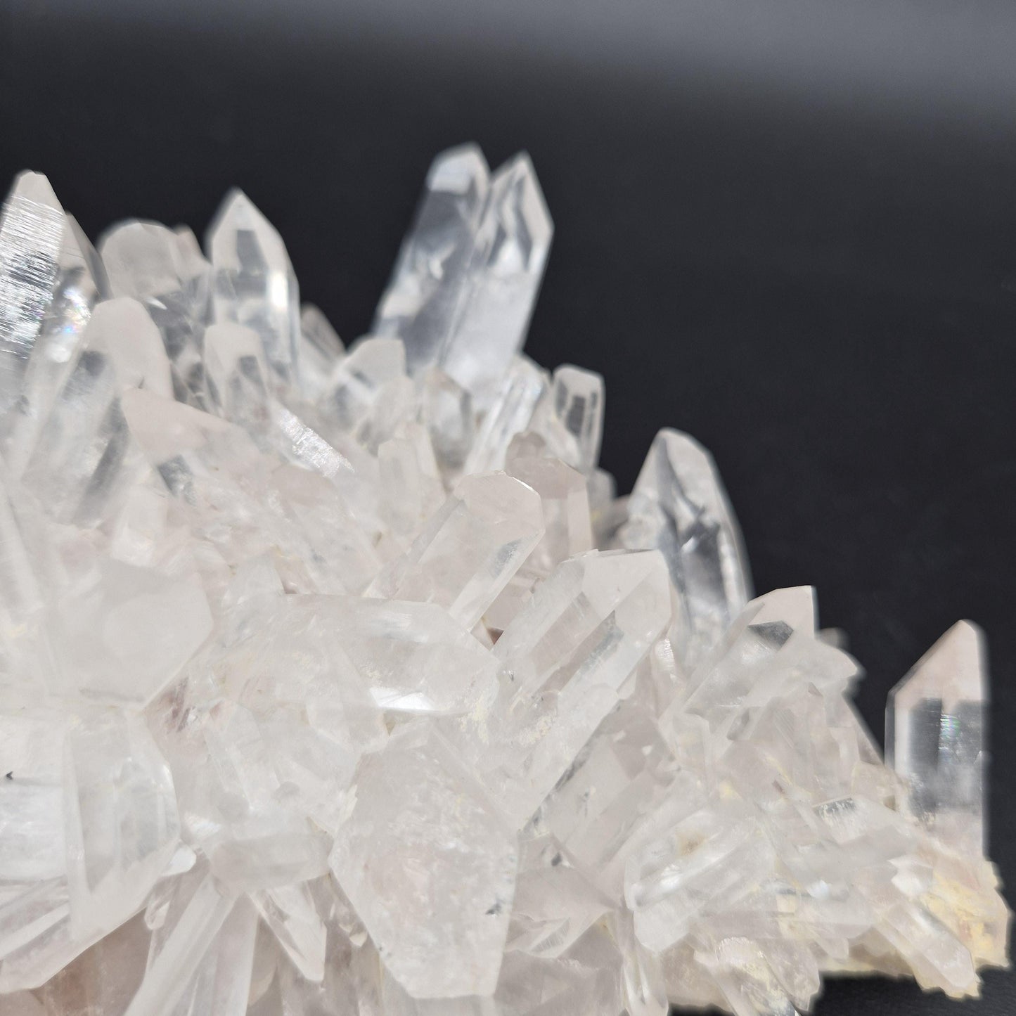AAA+ Rare Water Clear Light Pink Lemurian Quartz Cluster Colombia 6x5x3.5 2.08 lbs Crystal Hoarder