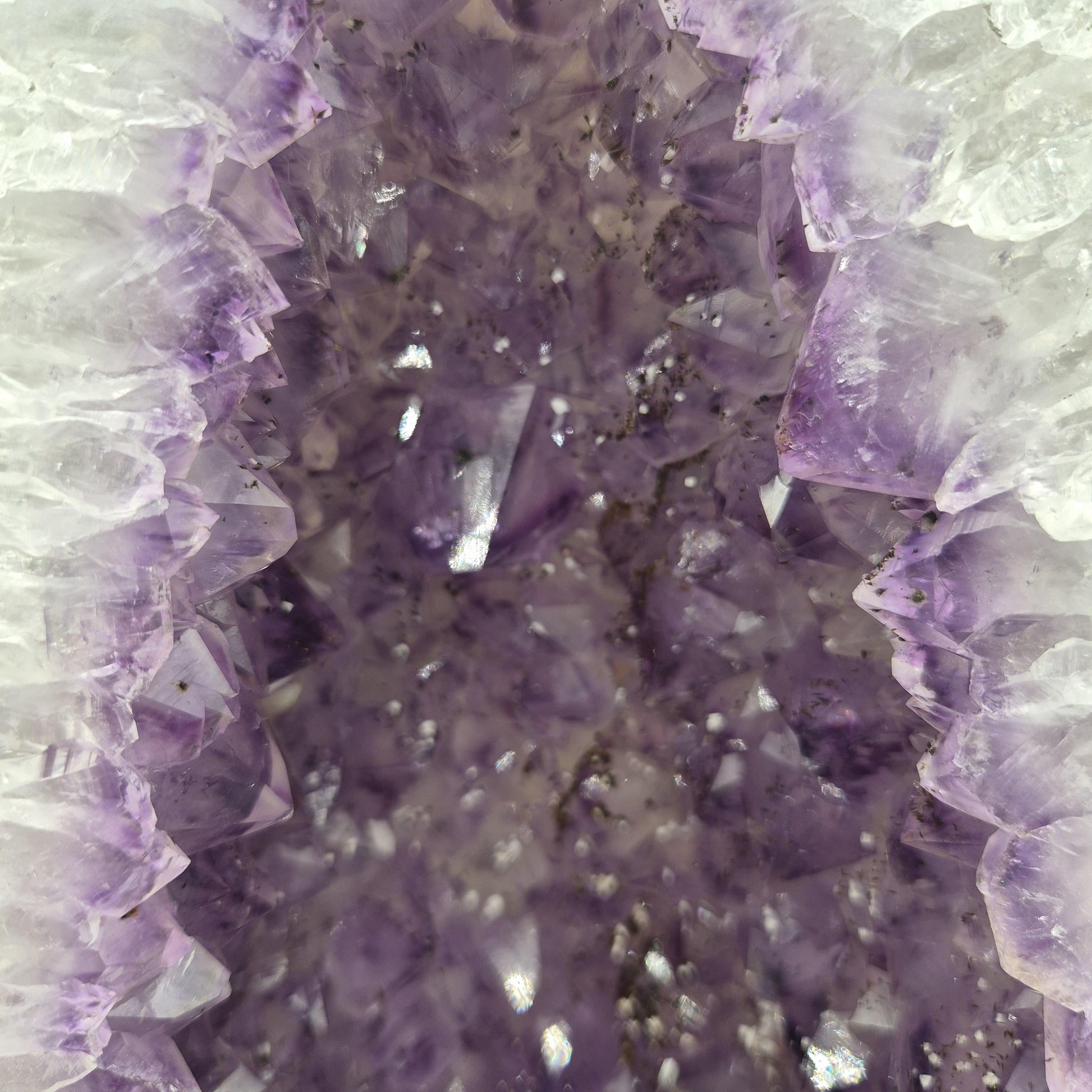 Fully Polished Dark Amethyst Cathedral with Calcite - Brazil | 21.95 lbs | 15.5in Tall Crystal Hoarder