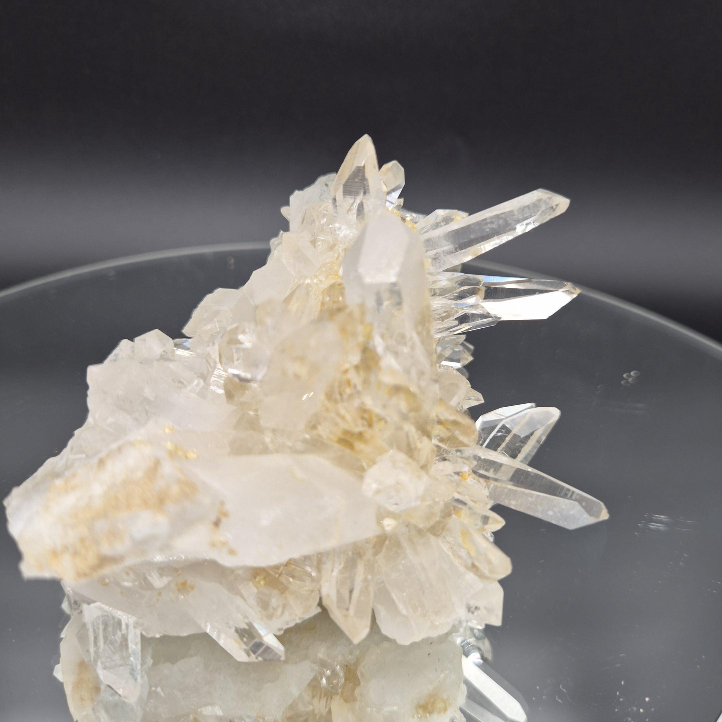 AAA+ Golden Healer Quartz with Clear Points Chlorite 4.5x3.5x3 1.13 lbs Colombia Crystal Hoarder