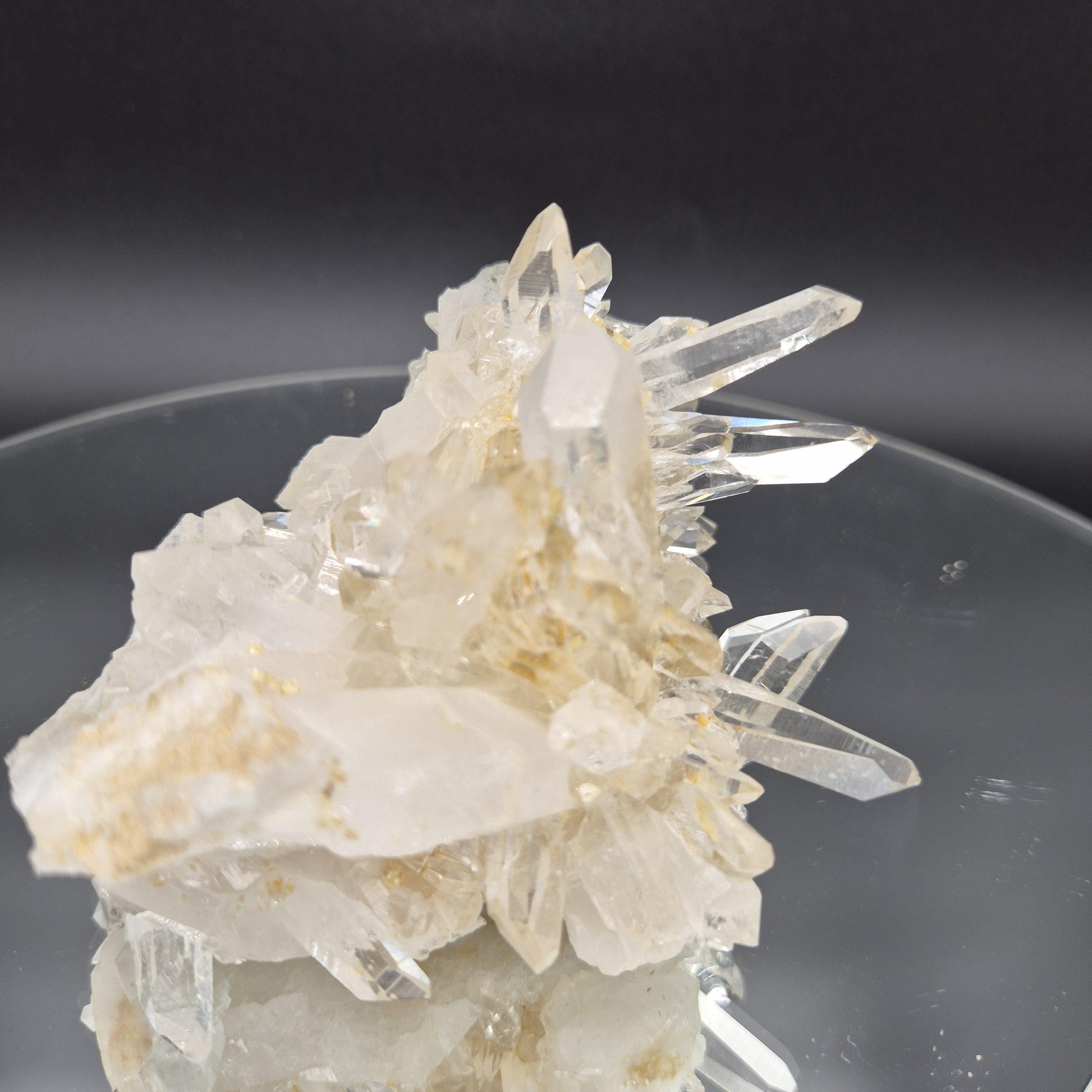 AAA+ Golden Healer Quartz with Clear Points Chlorite 4.5x3.5x3 1.13 lbs Colombia Crystal Hoarder