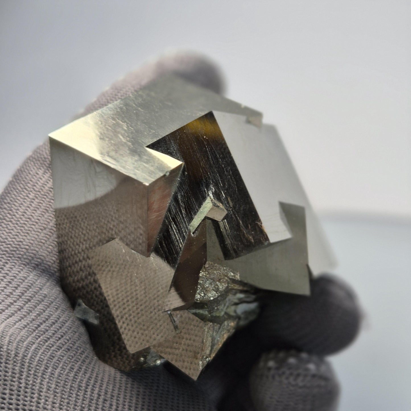 Intertwined Pyrite Cubes – Natural Formation 13.55 oz Crystal Hoarder