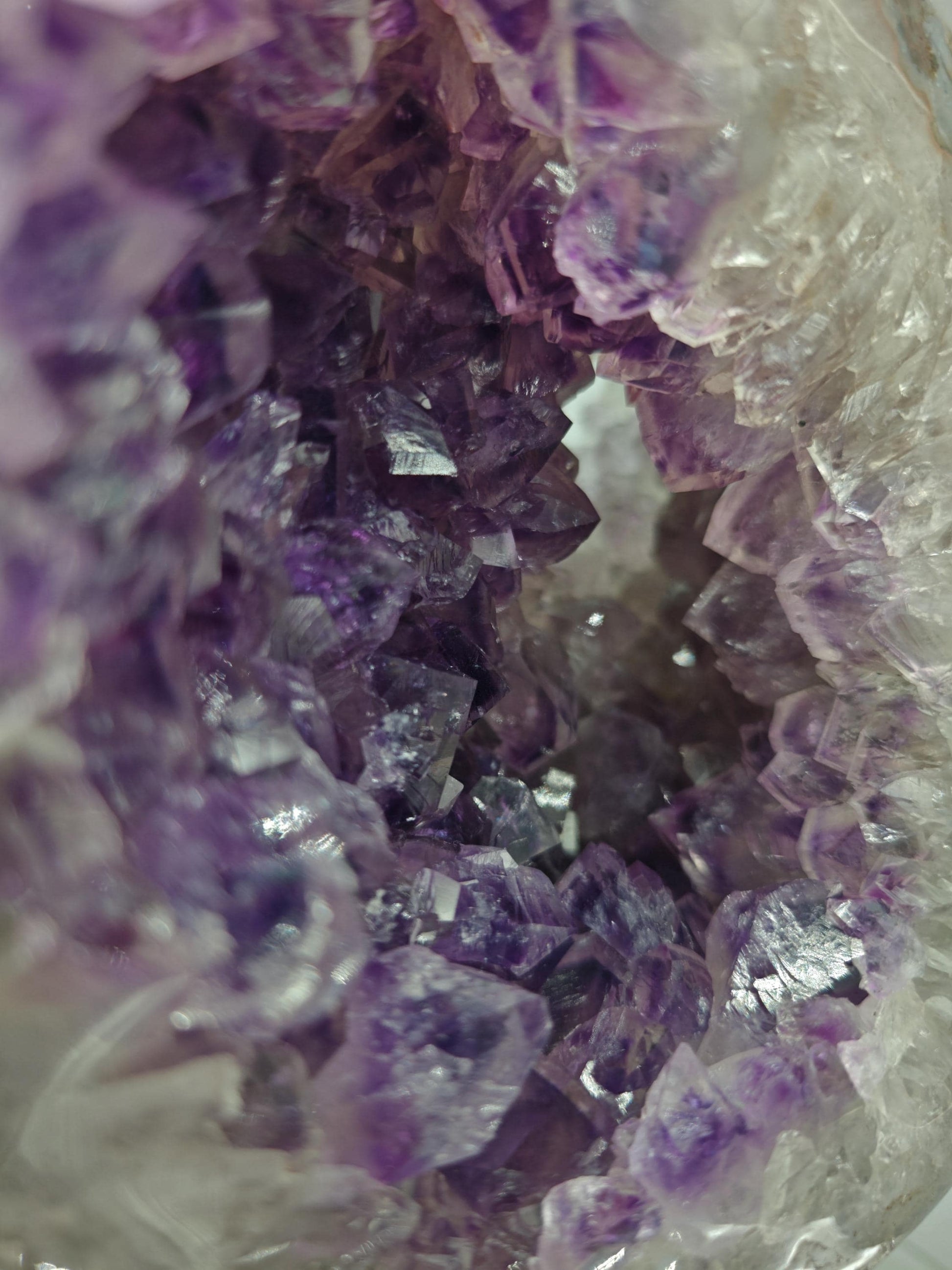 AAA+ Fully Polished Amethyst with Blue Agate - Uruguay Amethyst on Spinning Stand - 11in Crystal Display - 7.48 lbs Crystal Hoarder