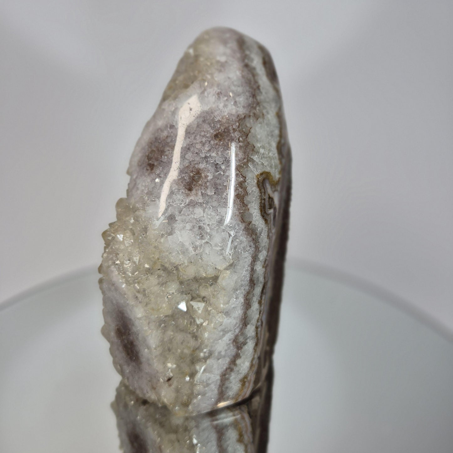 Rare Uruguay Citrine with Pink Stalactite Eyes & Pink Banding - Natural Collector Specimen, High Grade Crystal Display Crystal Hoarder
