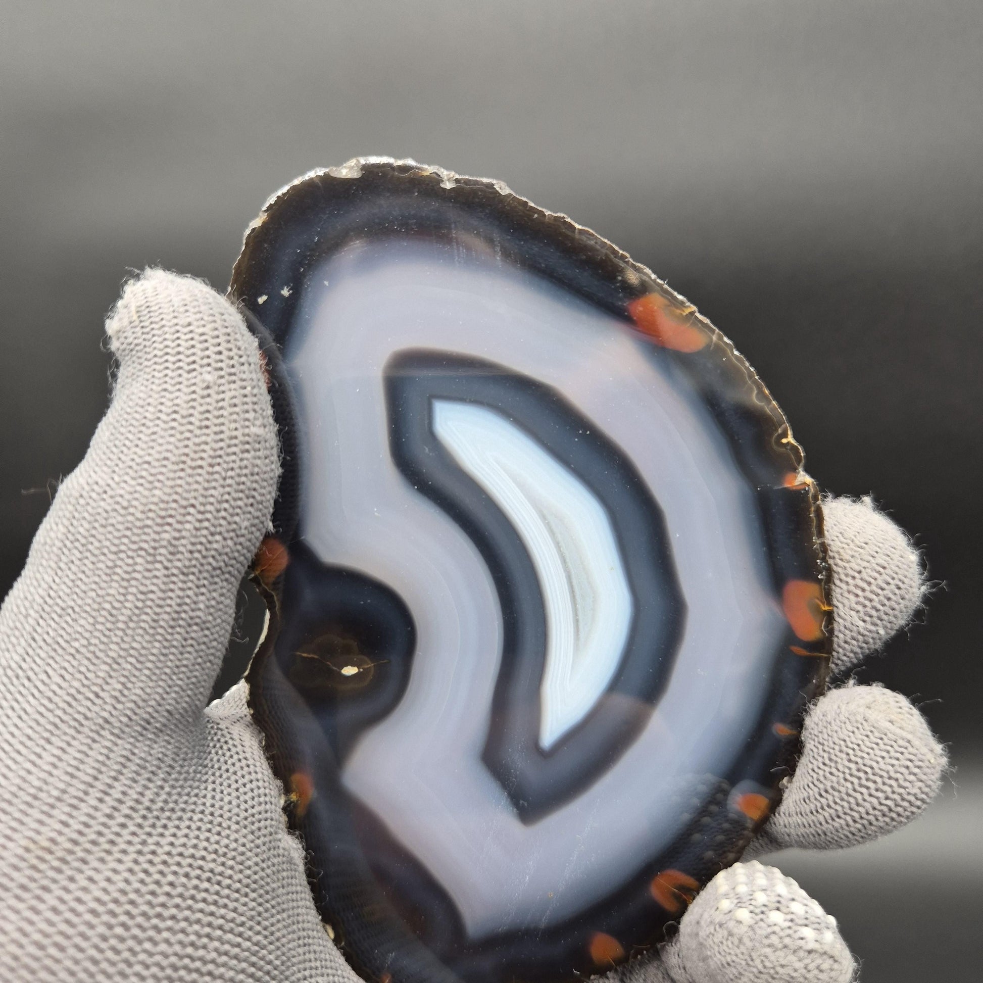 AAA Translucent Agate Slices with Druzy - Set of 3 | 5in x 3in Natural Crystal Decor | 0.73 lbs Crystal Hoarder