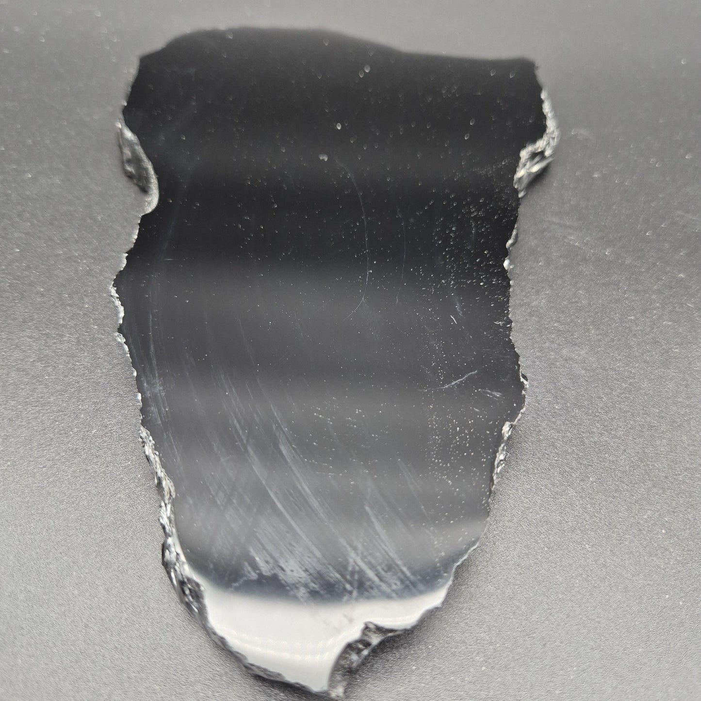 Black Obsidian Scrying Mirror 9x5 inch | Live Edge Polished Volcanic Glass Divination Mirror | 1.5 lbs Crystal Hoarder