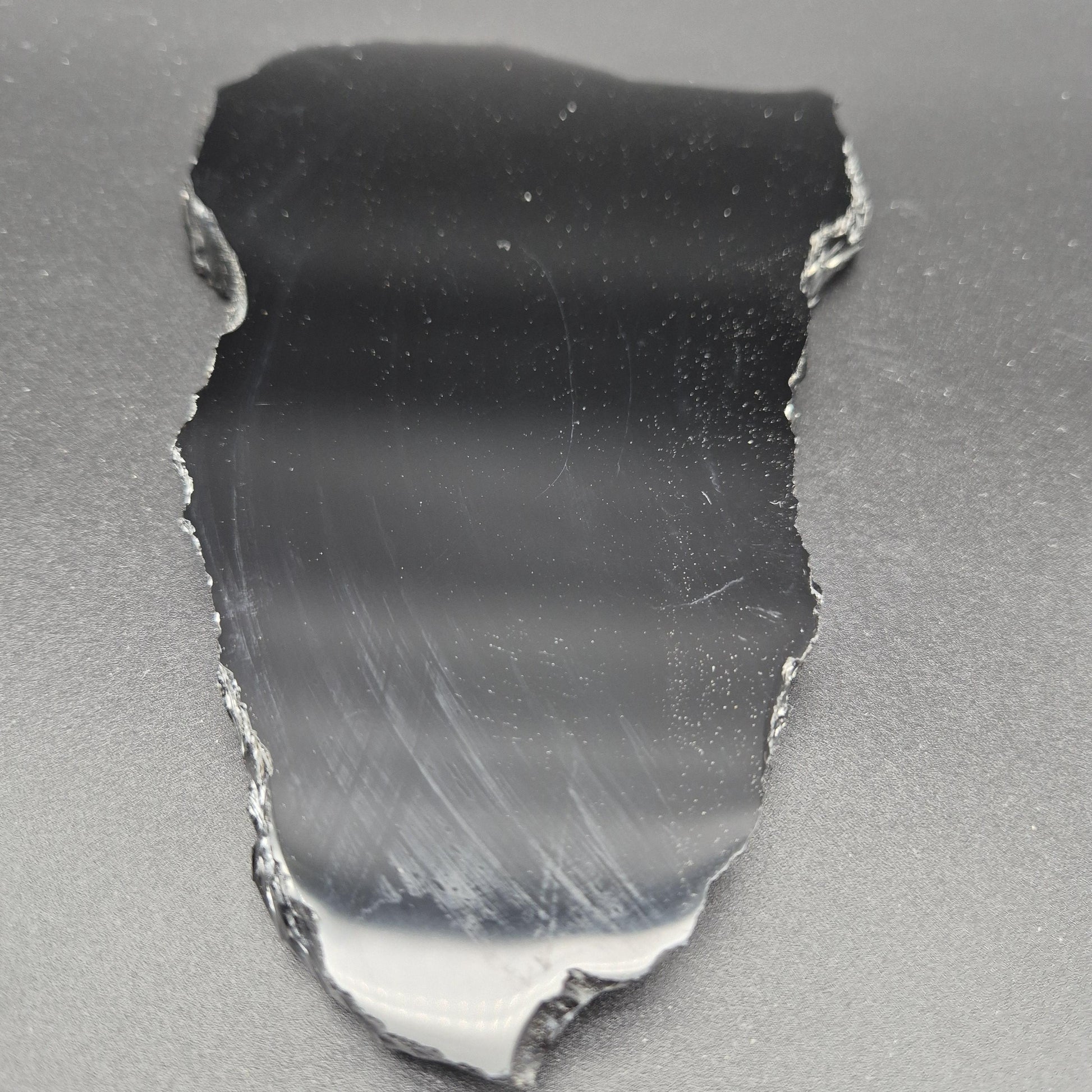 Black Obsidian Scrying Mirror 9x5 inch | Live Edge Polished Volcanic Glass Divination Mirror | 1.5 lbs Crystal Hoarder