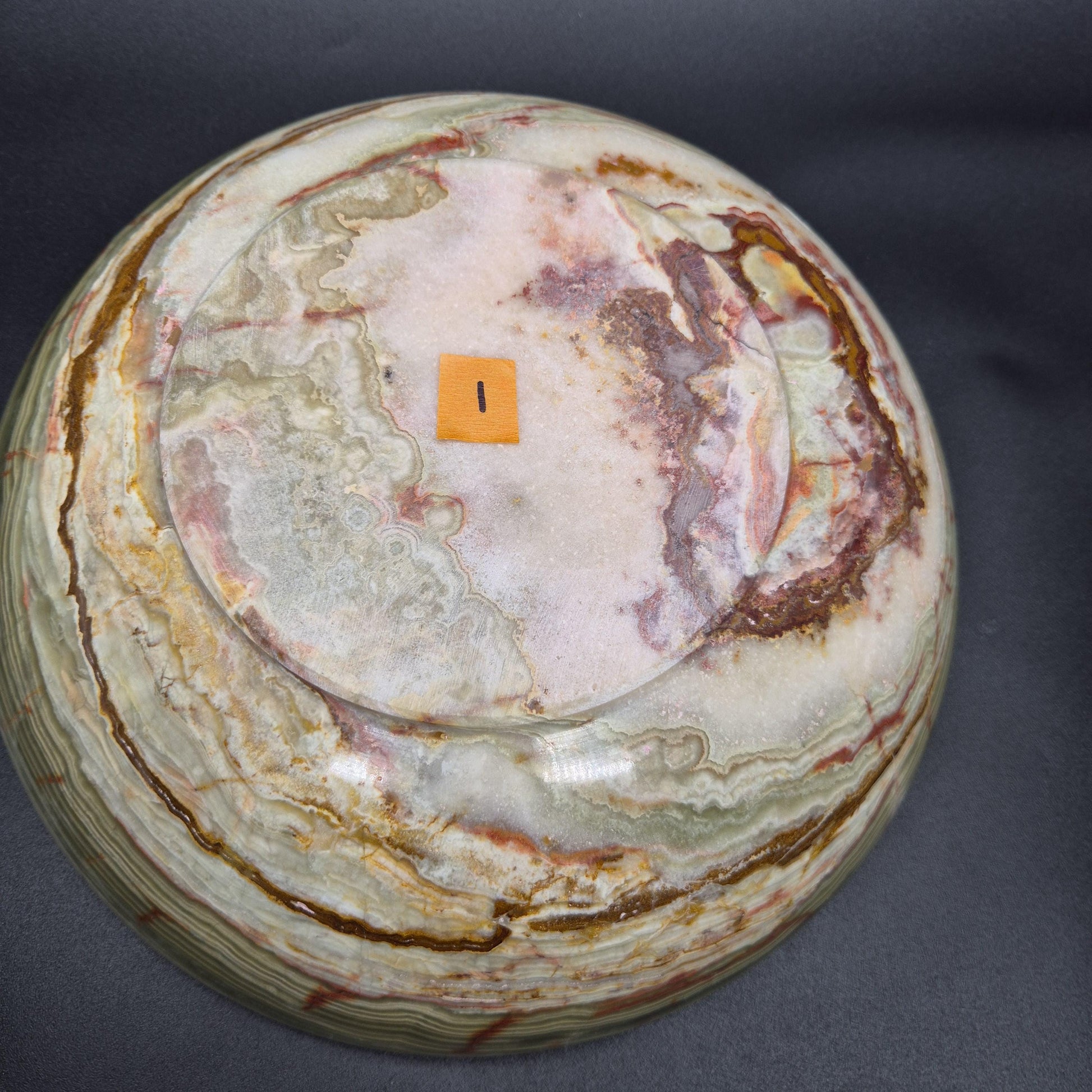 12 inch Polished Green Onyx Bowl | Natural Stone Decorative Bowl | Green Onyx Crystal Dish | 5.25 lbs Crystal Hoarder