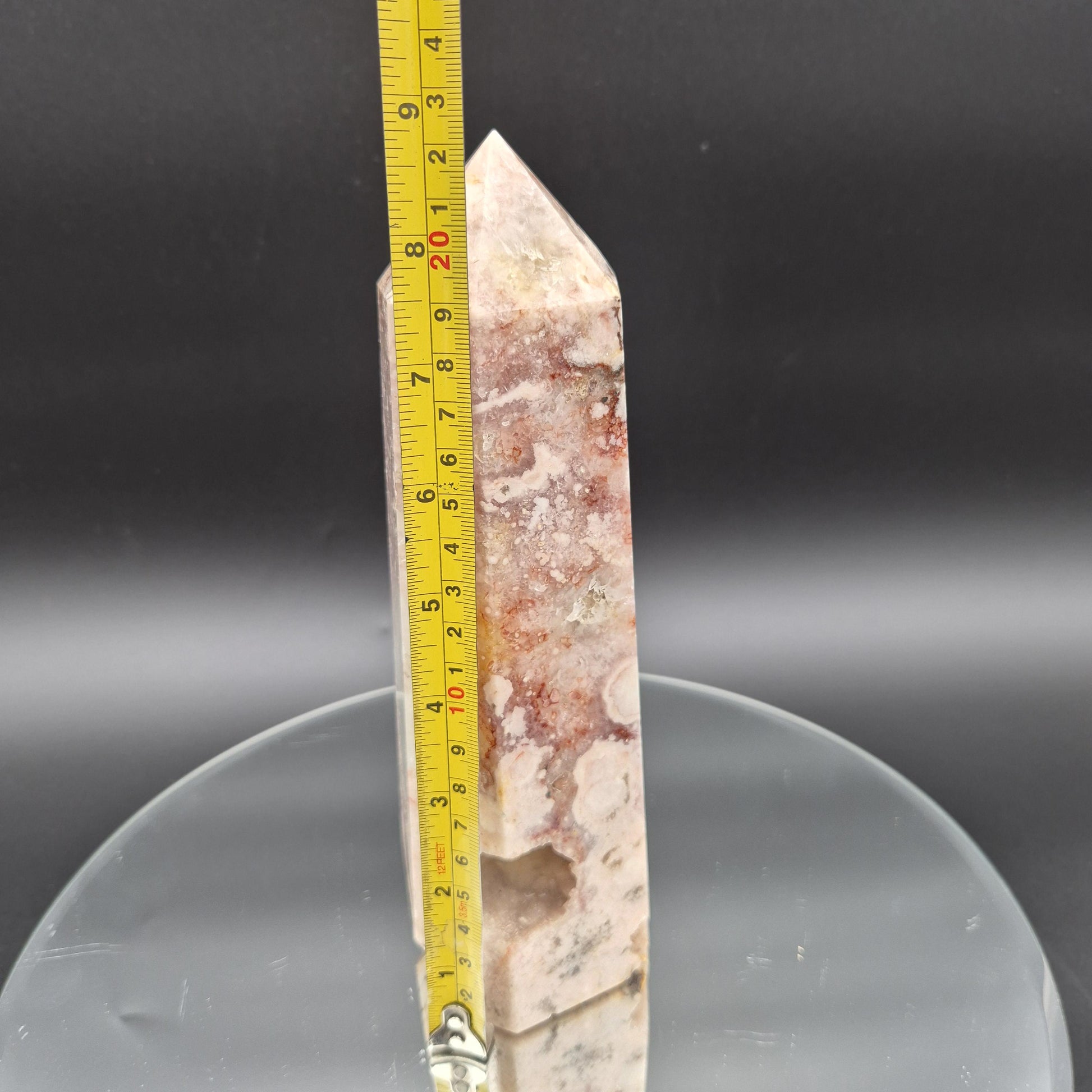 Pink Amethyst Flower Tower – Polished Crystal Point – 3.4 lb 9" Display Specimen Crystal Hoarder