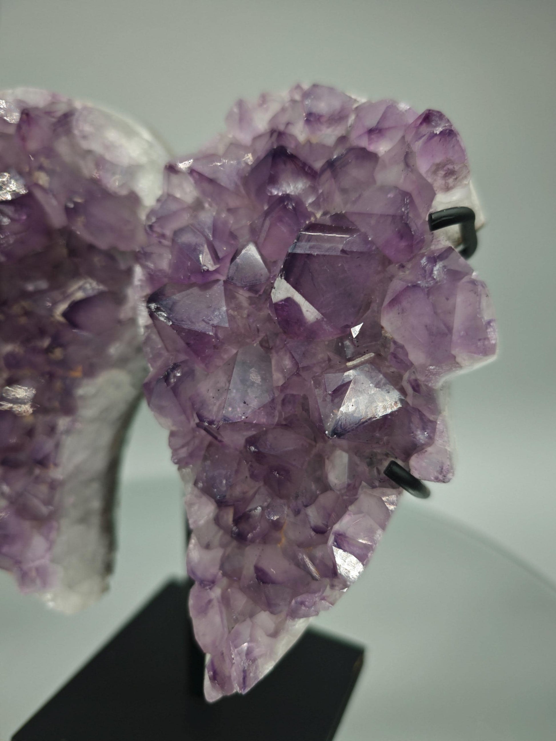 AAA+ Amethyst Angel Wings - Large Crystal Points - Brazilian Amethyst Display - 7in Tall Natural Crystal - 2.42 lbs Crystal Hoarder
