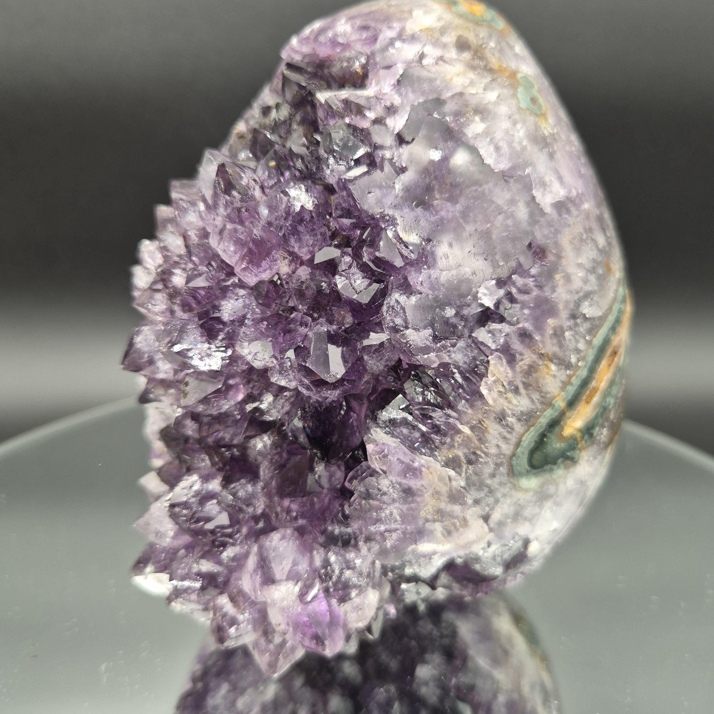 AAA+ Huge Amethyst Egg - Uruguay 5.17 lbs, 4.5 x 5in Crystal Hoarder