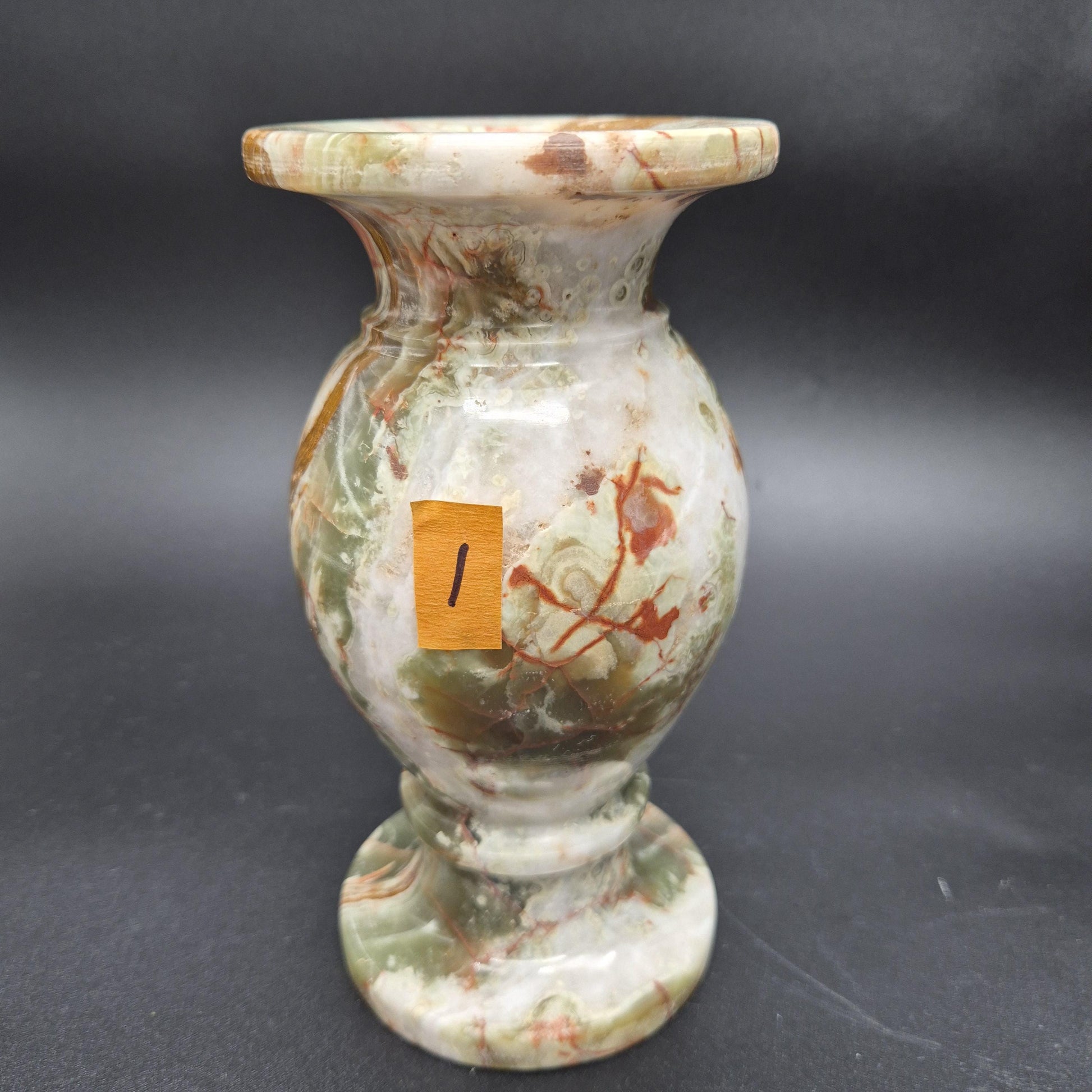 8 inch Polished Green Onyx Vase | Natural Stone Vase |  Hand Carved Onyx Vessel | Choose 1 of 2 | 4.5lbs Crystal Hoarder