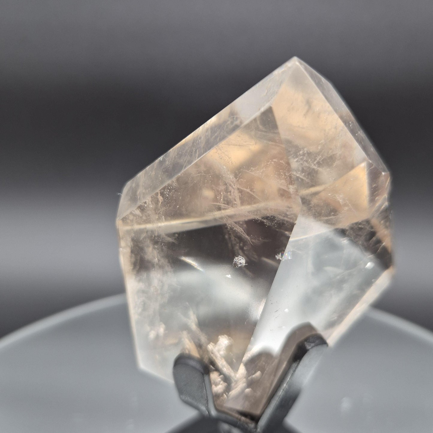 AAA+ Light Smoky Quartz on Stand - 6 x 4in, 1.49 lbs - Brazilian Quartz Display Specimen, Natural Crystal Décor Crystal Hoarder