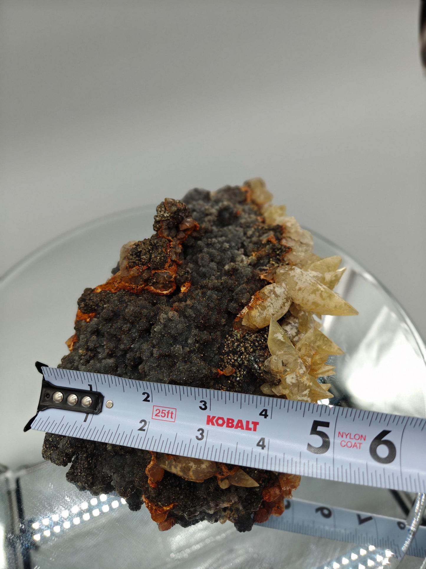 Huge Dogtooth Calcite with Chalcopyrite on Sparkling Quartz | Casteel Mine Missouri Crystal Hoarder