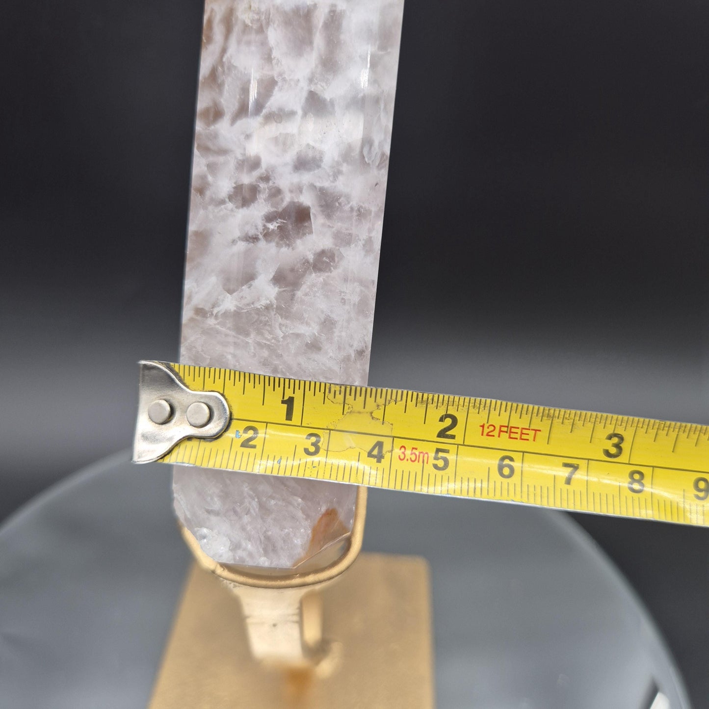 AAA+ Huge Sugar Druzy Hematite Agate Diamond on Gold Stand | Brazil Crystal Sculpture | 4.19 lbs Crystal Hoarder