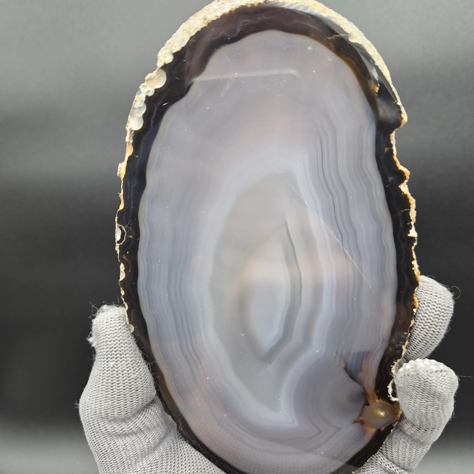 Large AAA Agate Slices - Set of 4 | 7.5-8in x 4in Translucent Druzy Quartz | 2.19 lbs Statement Decor Crystal Hoarder
