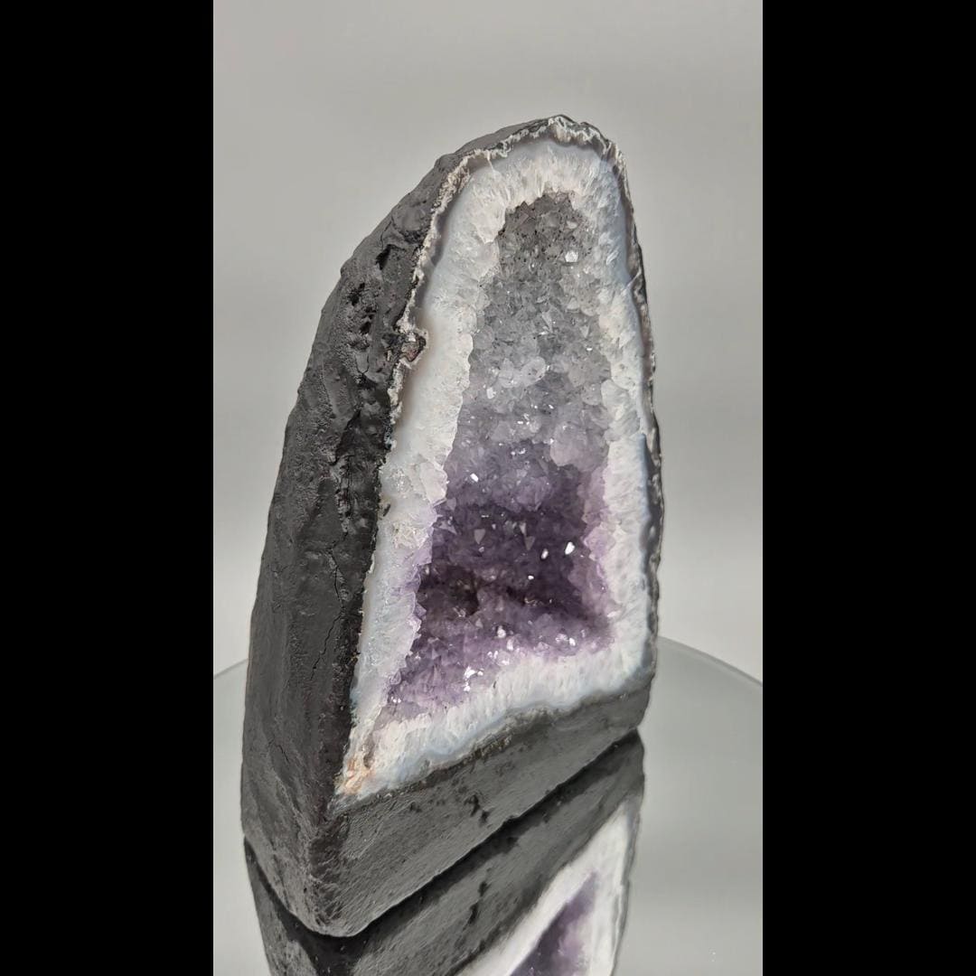 Rare Multi-Color Amethyst Cathedral - Brazilian Amethyst Geode - Natural Crystal Display Crystal Hoarder