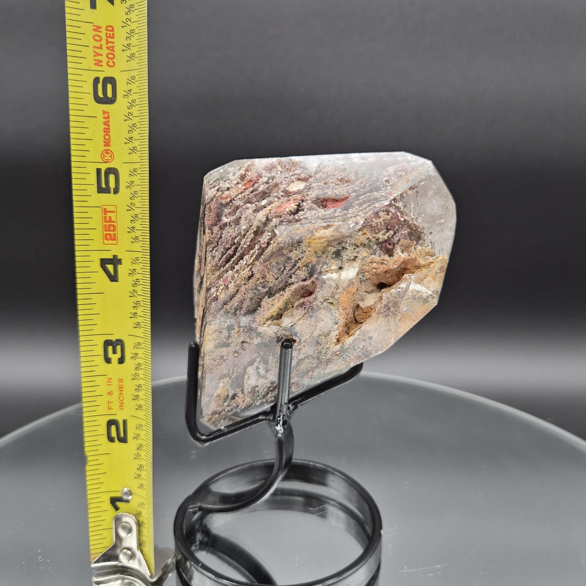 AAA+ Light Smoky Quartz Garden Inclusion (Lodolite) - 0.94 lbs - 5 x 3in - Scenic Phantom Quartz - Brazil Crystal Crystal Hoarder
