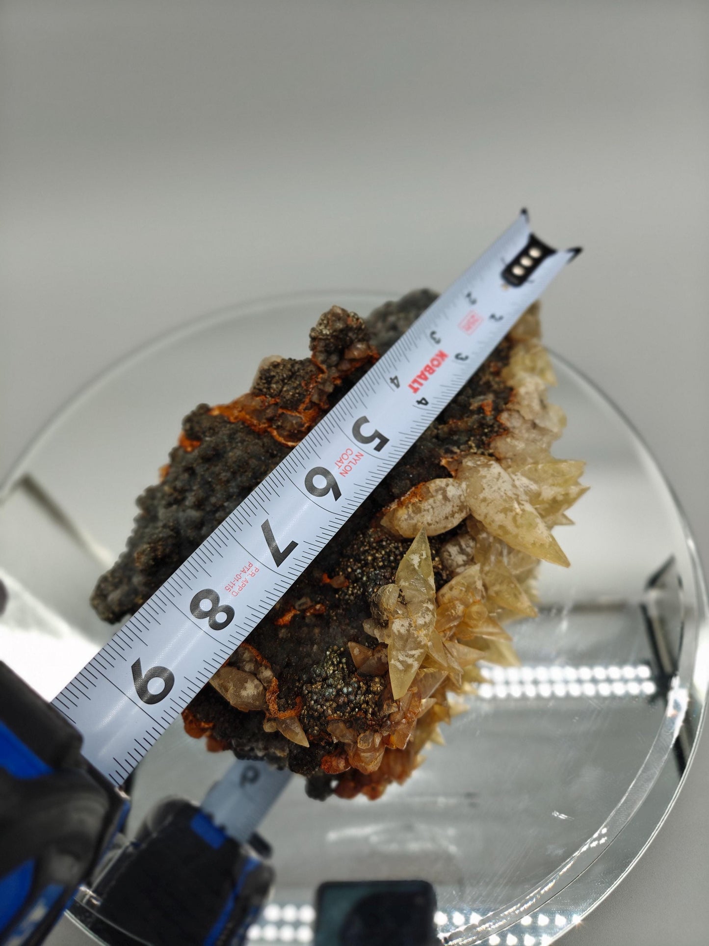 Huge Dogtooth Calcite with Chalcopyrite on Sparkling Quartz | Casteel Mine Missouri Crystal Hoarder