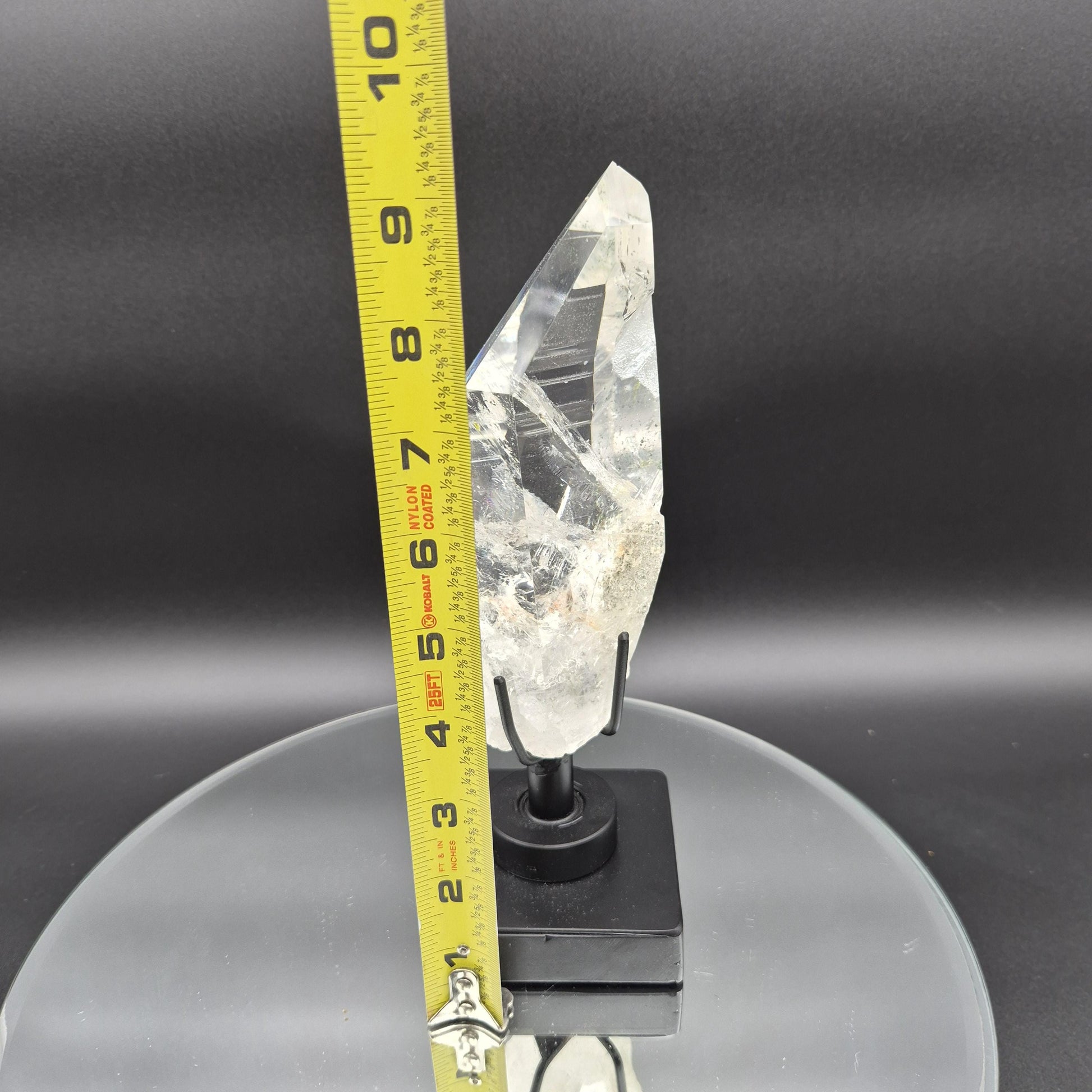 AAA+ Water Clear Lemurian Quartz - Record Keeper - Strawberry - Golden Healer - Rainbows - 2.64 lbs - 9.5 x 3in - Rare One of a Kind Crystal Hoarder