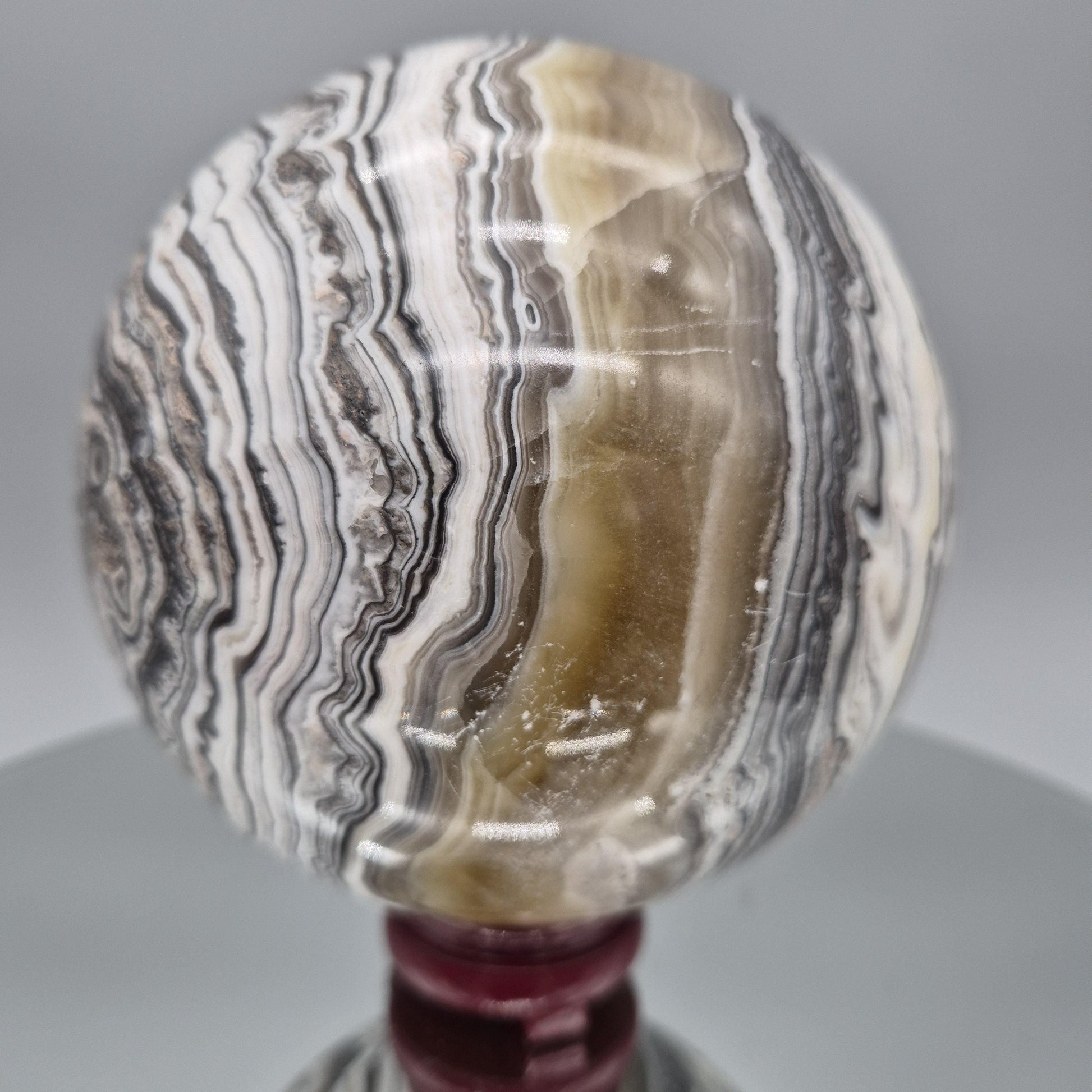 Perfect AAA+ Banded Agate Sphere – 5in Collector Quality Crystal Sphere Crystal Hoarder