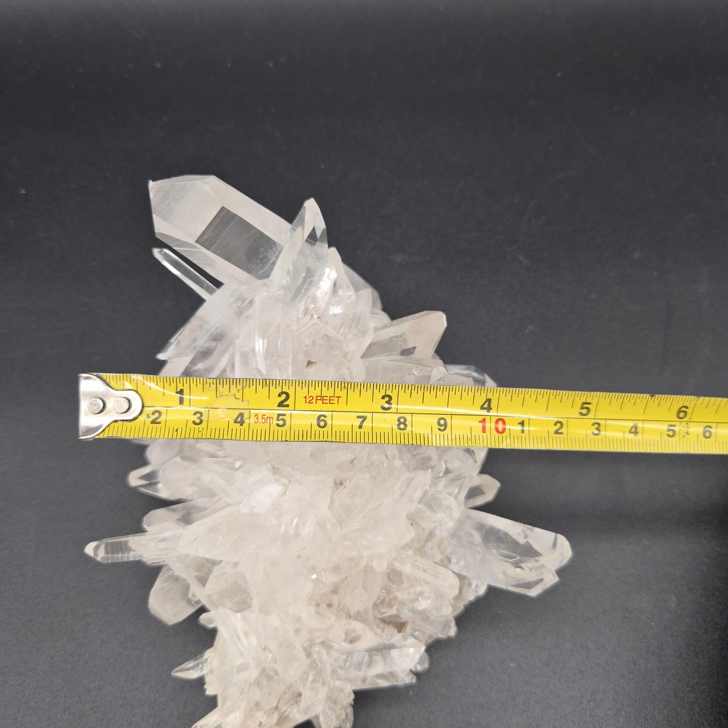 AAA+ Rare Water Clear Light Pink Lemurian Quartz Cluster Colombia 6x5x3.5 2.08 lbs Crystal Hoarder