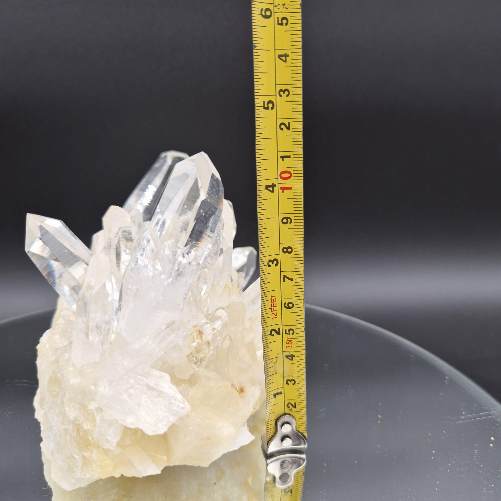 Museum Grade AAA+ Golden Healer Water Clear Lemurian Quartz Cluster 7x4x4 2.91 lbs Colombia Crystal Hoarder