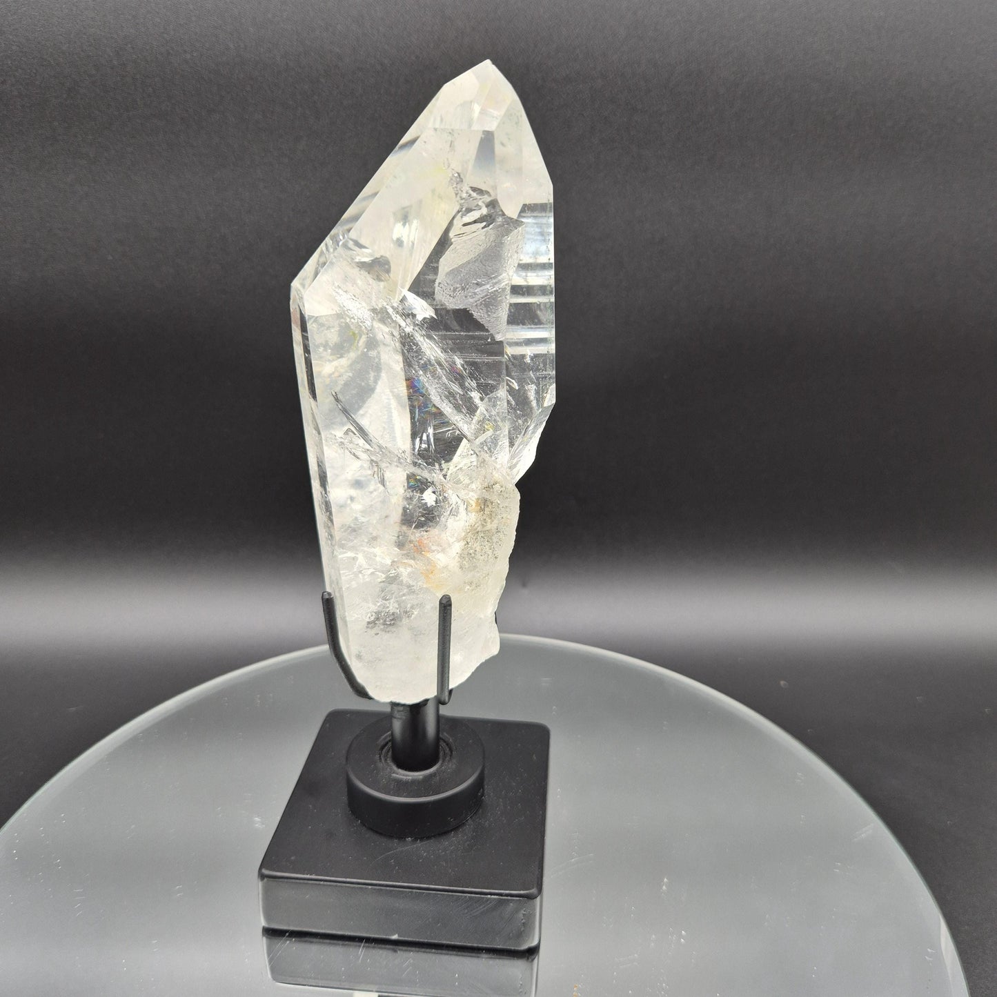 AAA+ Water Clear Lemurian Quartz - Record Keeper - Strawberry - Golden Healer - Rainbows - 2.64 lbs - 9.5 x 3in - Rare One of a Kind Crystal Hoarder