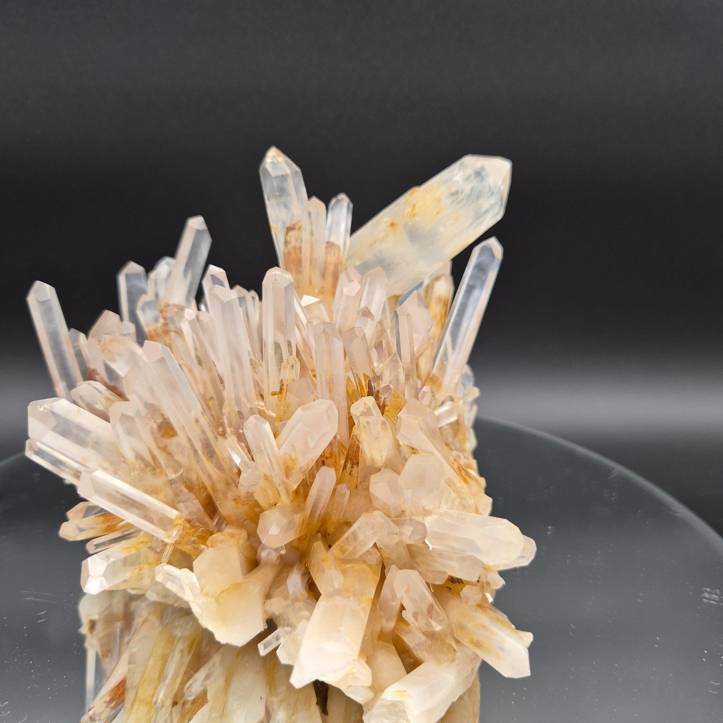 Museum Quality Golden Healer Blue Smoke Starburst Dow Lemurian Quartz Cluster 7x5.5x5 3.64 lbs Colombia Crystal Hoarder