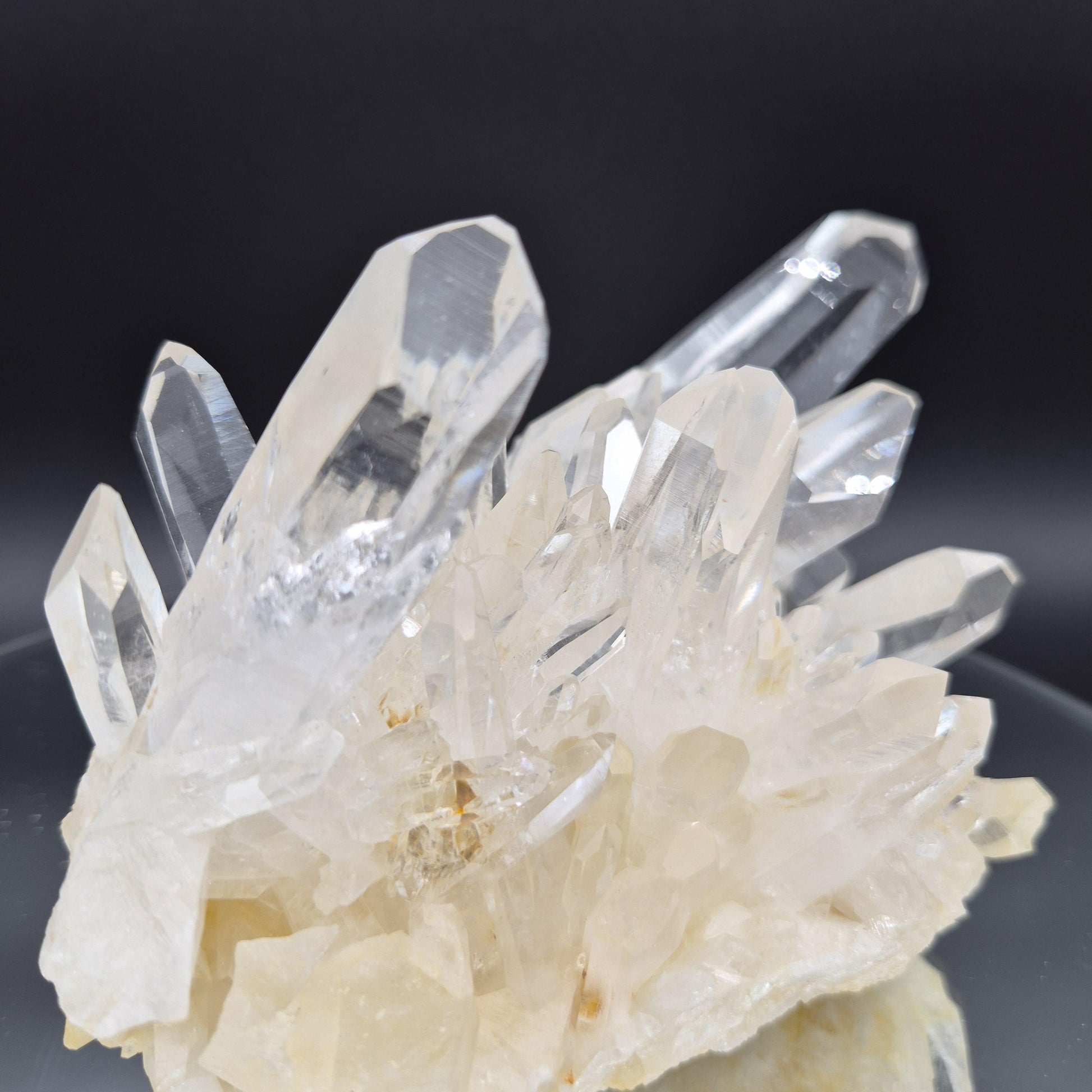 Museum Grade AAA+ Golden Healer Water Clear Lemurian Quartz Cluster 7x4x4 2.91 lbs Colombia Crystal Hoarder