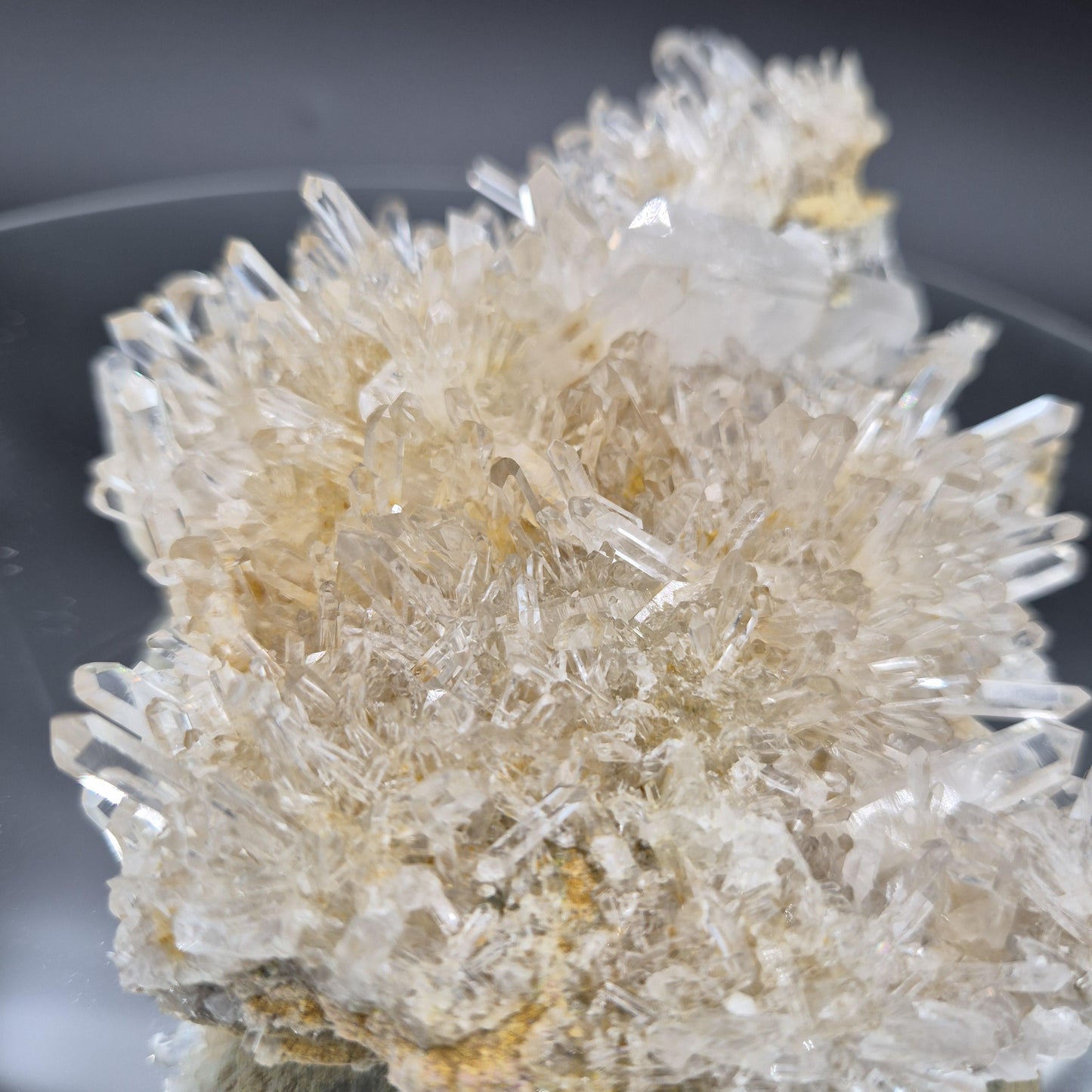 AAA+ Museum Quality Lemurian Quartz Cluster with Chlorite, Golden Healer & Double Terminated Tantric Point | 1.47 lbs Crystal Hoarder