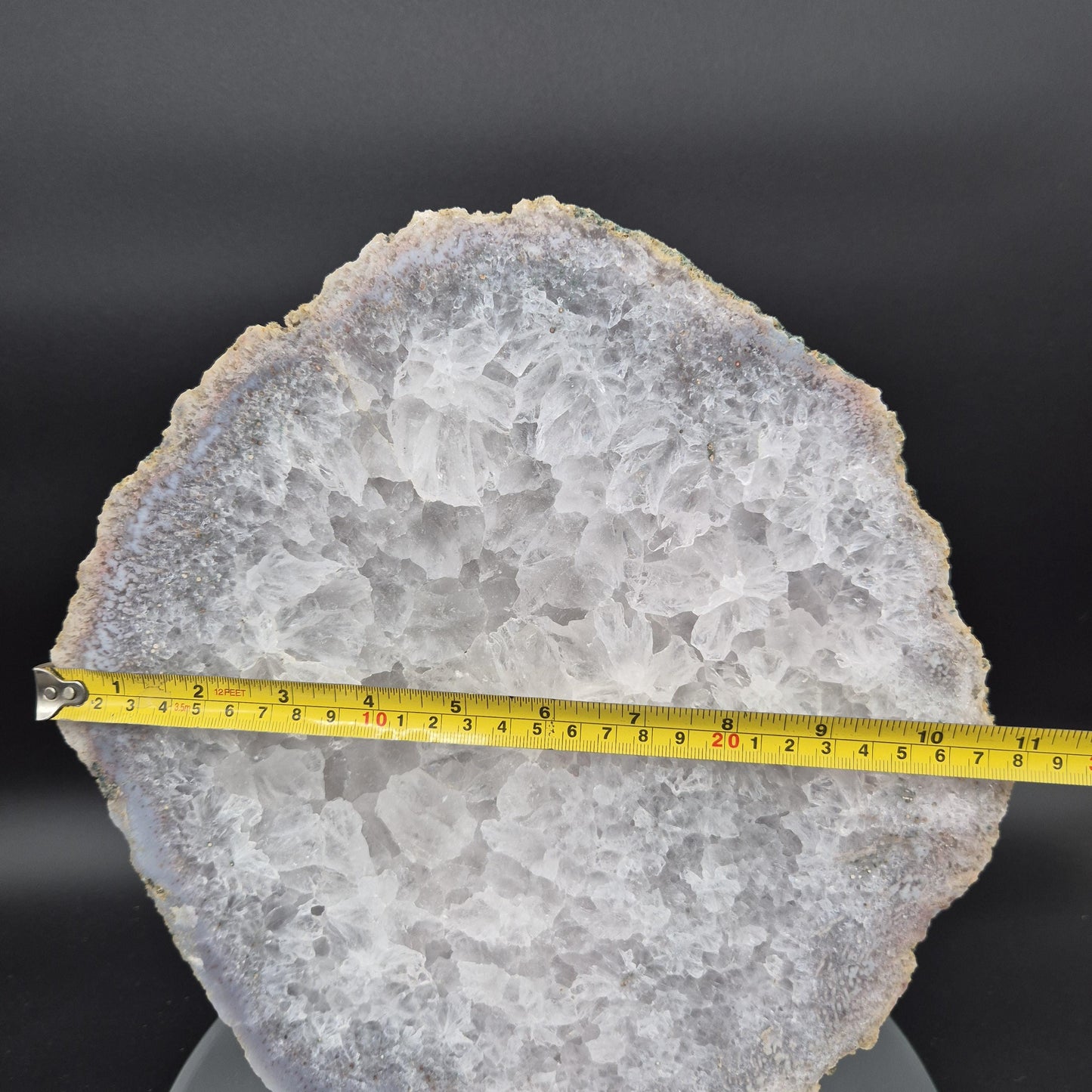 Huge Quartz Slab with Pink Amethyst and Agate Backlit Brazil 12x11x1.5 11.32 lbs Crystal Hoarder