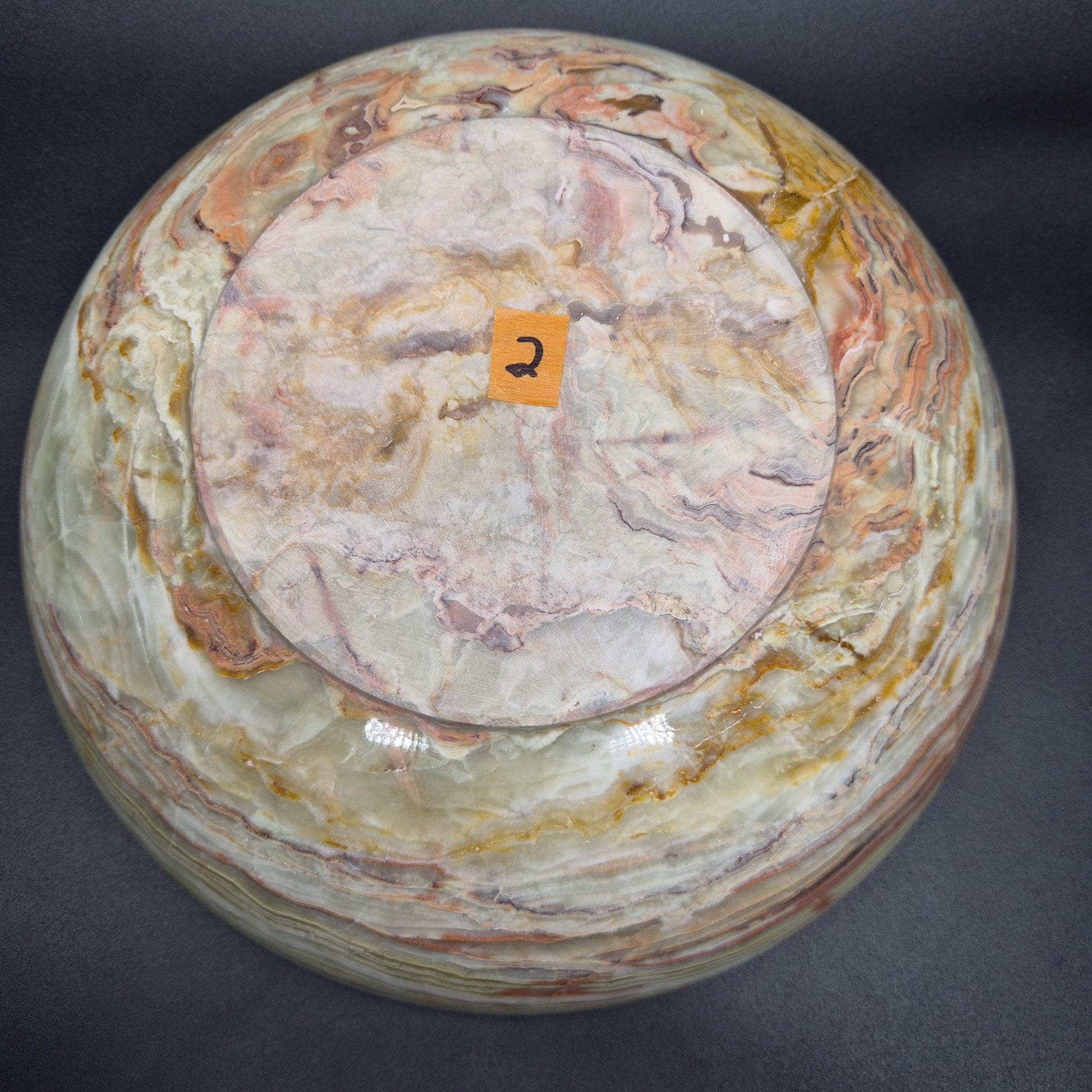 12 inch Polished Green Onyx Bowl | Natural Stone Decorative Bowl | Green Onyx Crystal Dish | 5.25 lbs Crystal Hoarder