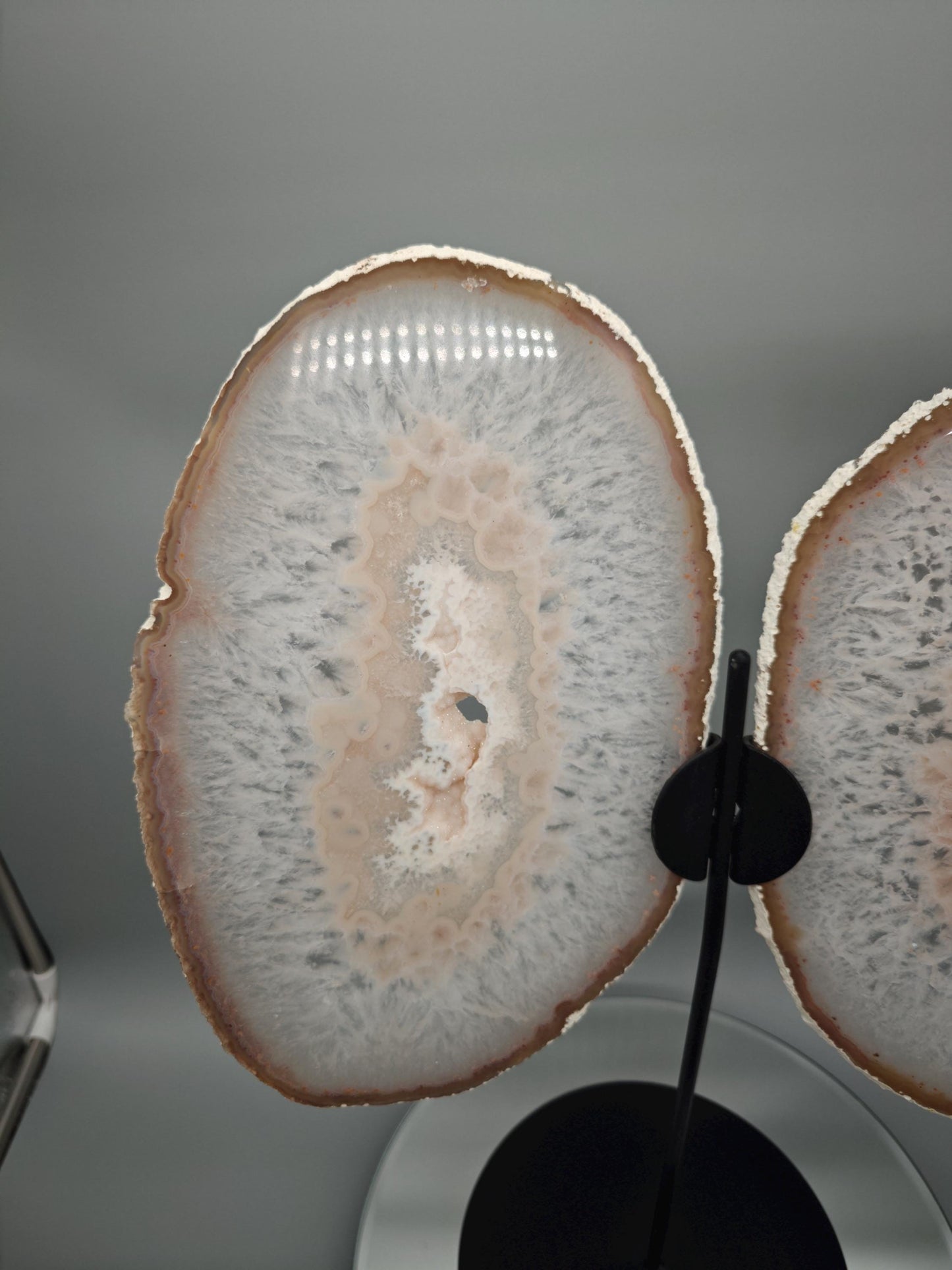 Extra Large Agate Butterfly Wings with Druzy - Backlit Brazilian Agate Display - 18in Crystal Wings Statement Piece - 4.32 lbs Crystal Hoarder