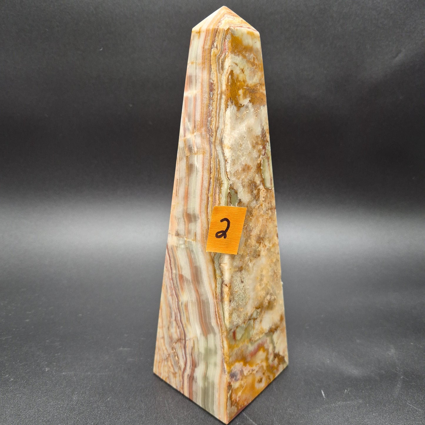 10 inch Polished Green Onyx Tower | Natural Onyx Crystal Point | Green Stone Decor | 4 Available | 4.5lbs