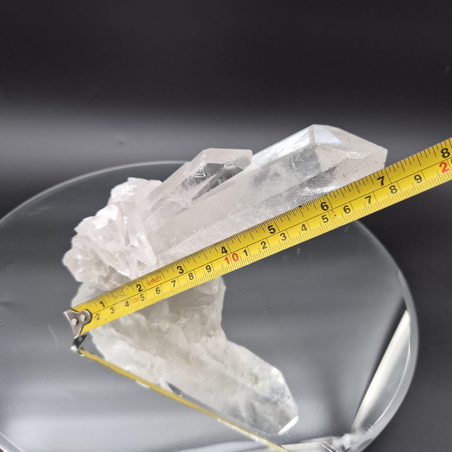 Quartz Cluster with Huge Point – Brazil – Large Natural Crystal Specimen 2.27lbs Crystal Hoarder