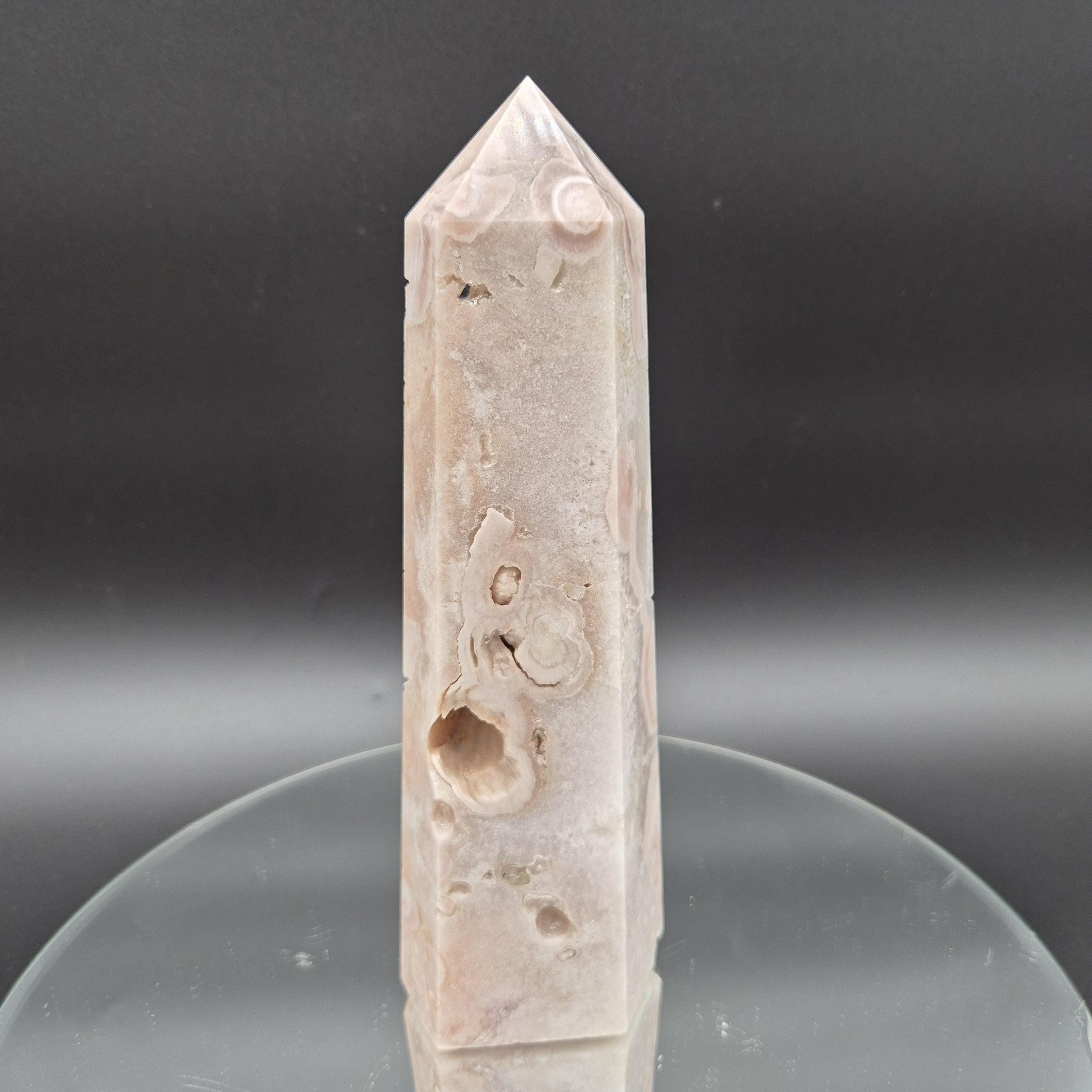 Pink Amethyst Flower Druzy Tower – 2.89 lb Polished Crystal Point – 9.5"x3"x2" Crystal Hoarder