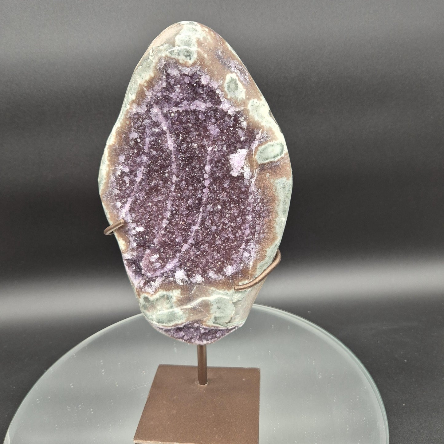 Amethyst with Green and Red Jasper Stalactites Uruguay Crystal Specimen 4.57 lb 11.5x5x2 Rare Display Piece Crystal Hoarder