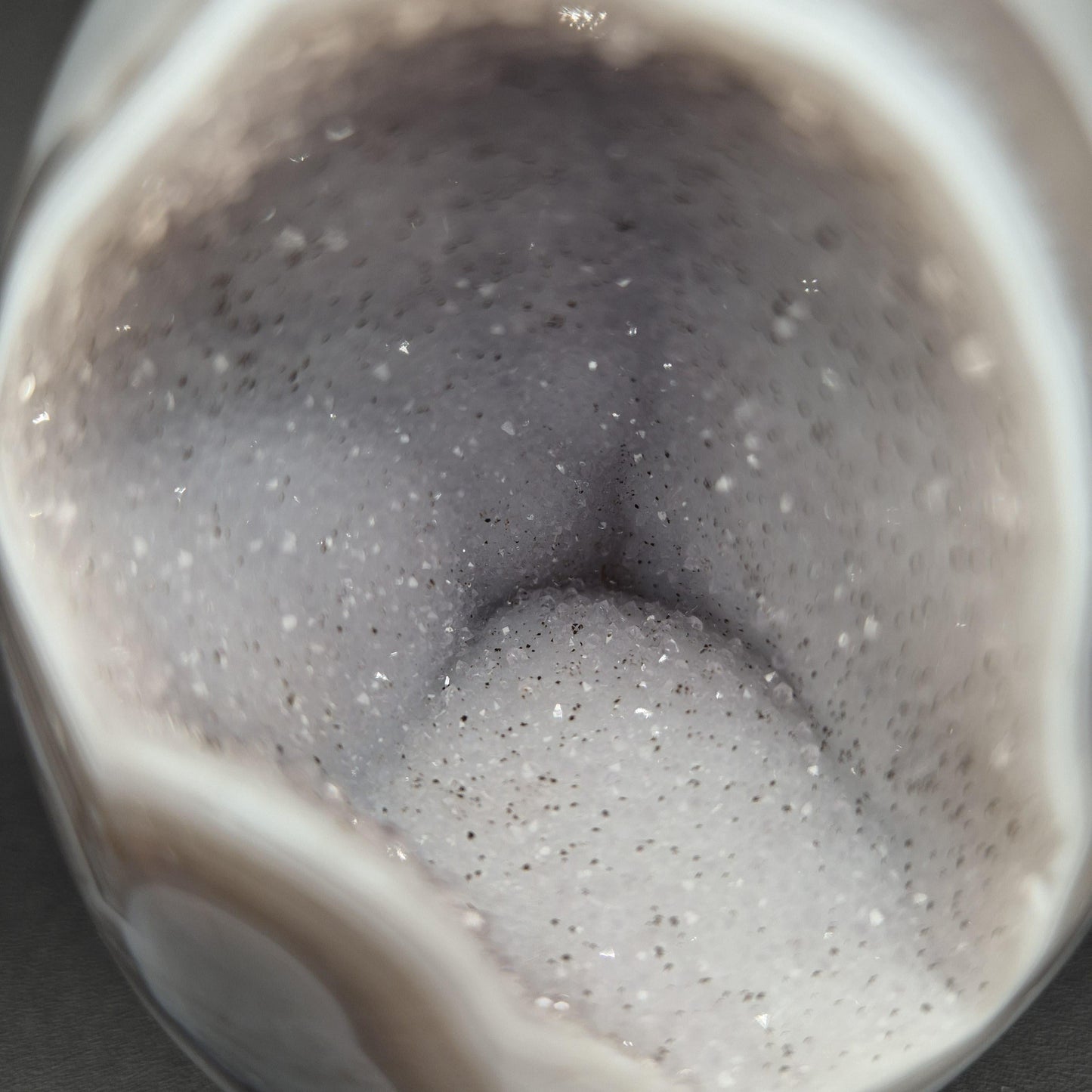 AAA+ Sugar Druzy Agate Egg with Baby Blue Agate | Uruguay Crystal | 1.47 lbs Crystal Hoarder